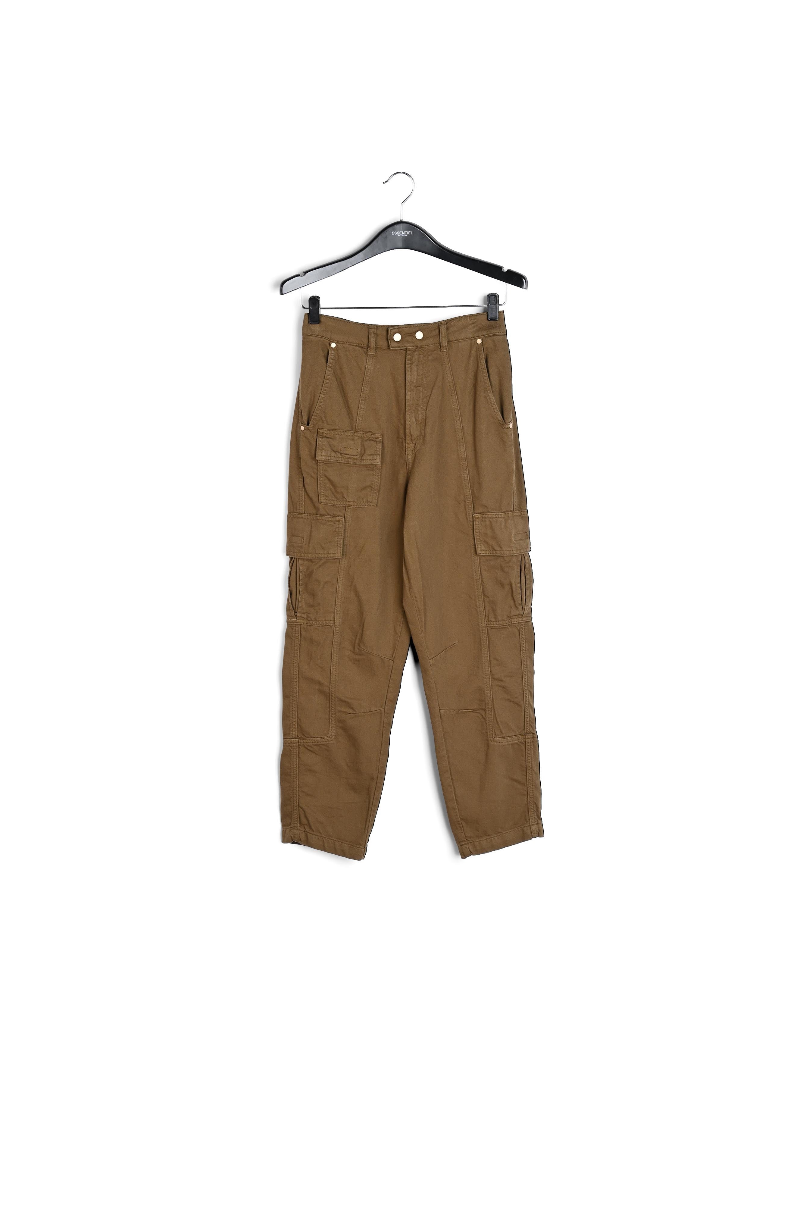 Jean treillis kaki aux jambes droites RE—SSENTIEL | Essentiel second hand