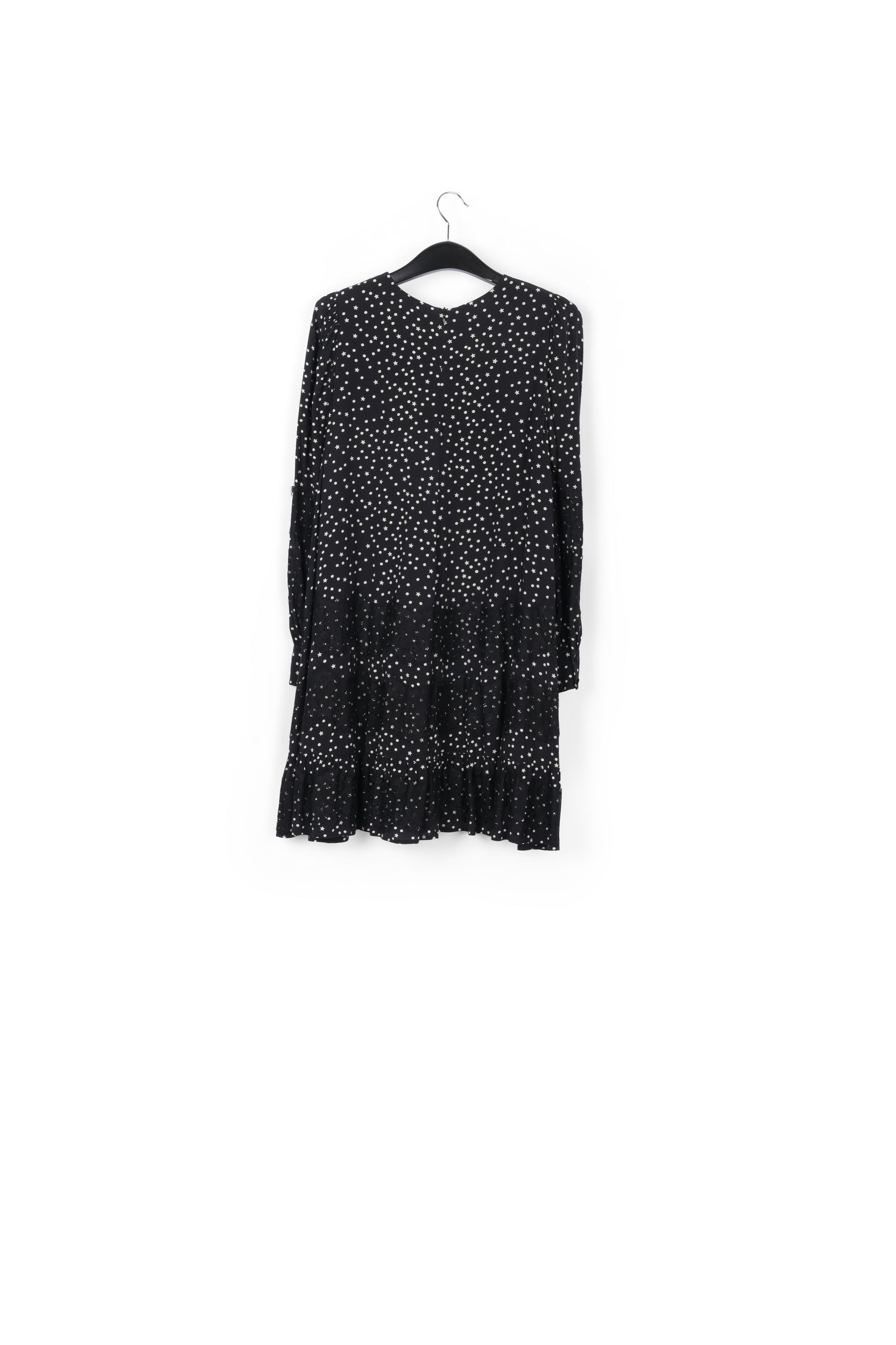 Black lace-trimmed mini dress RE—SSENTIEL | Essentiel second hand