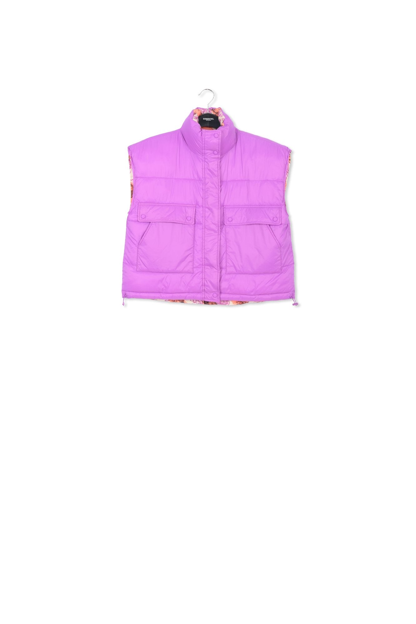 Doudoune réversible pourpre et imprimé fleuri RE—SSENTIEL | Essentiel second hand