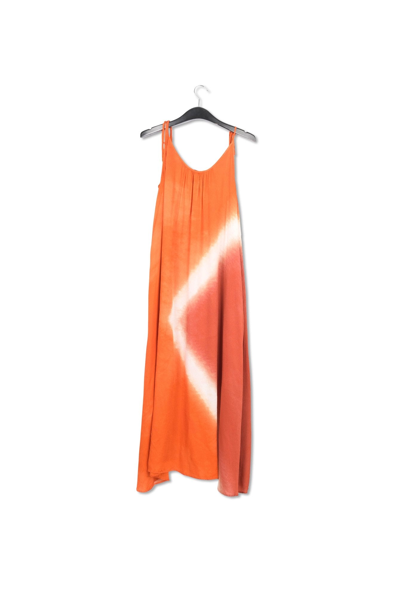 Orange strappy tie-dye maxi dress RE—SSENTIEL | Essentiel second hand
