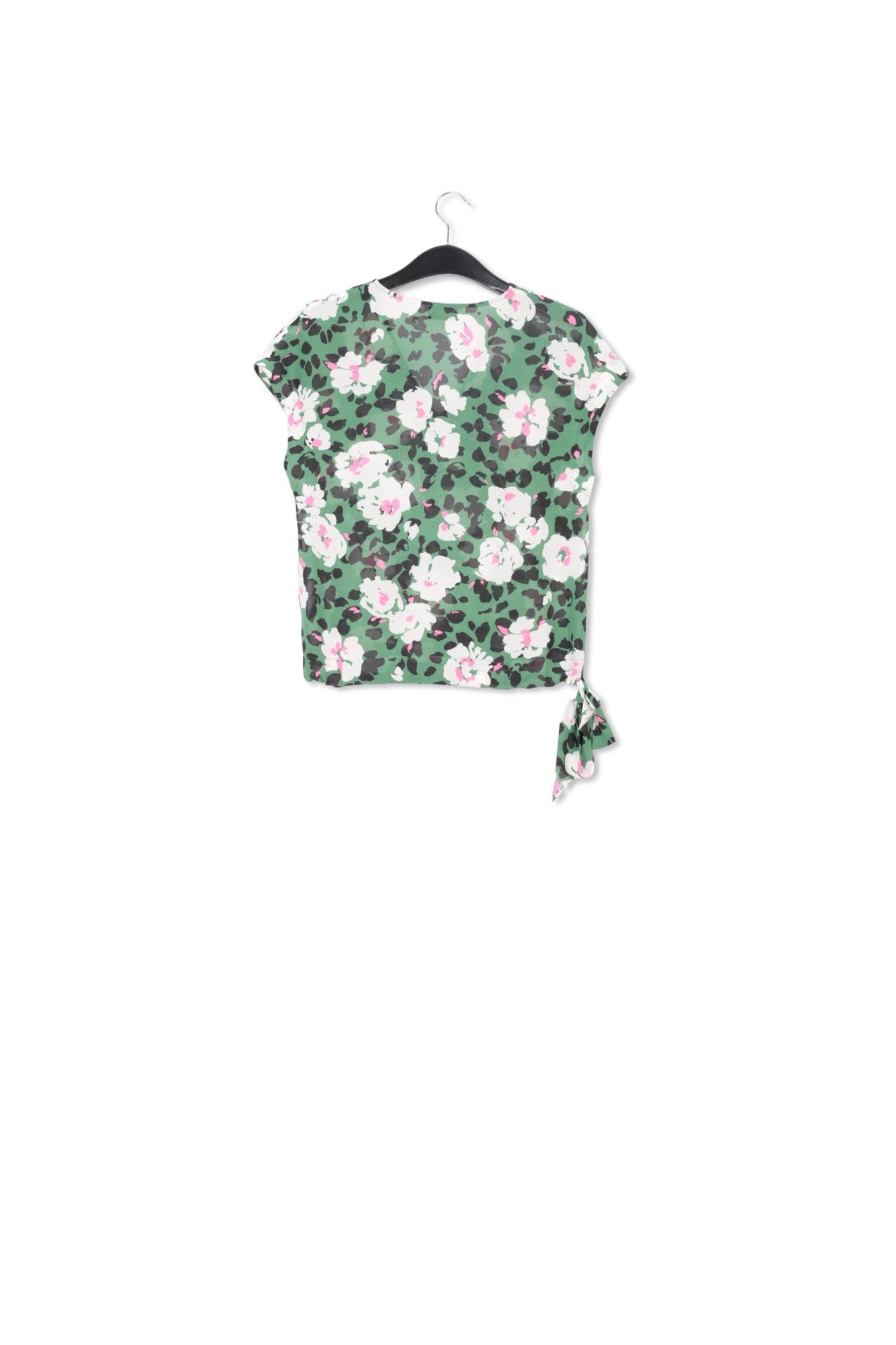 Groene top met bloemenprint RE—SSENTIEL | Essentiel second hand