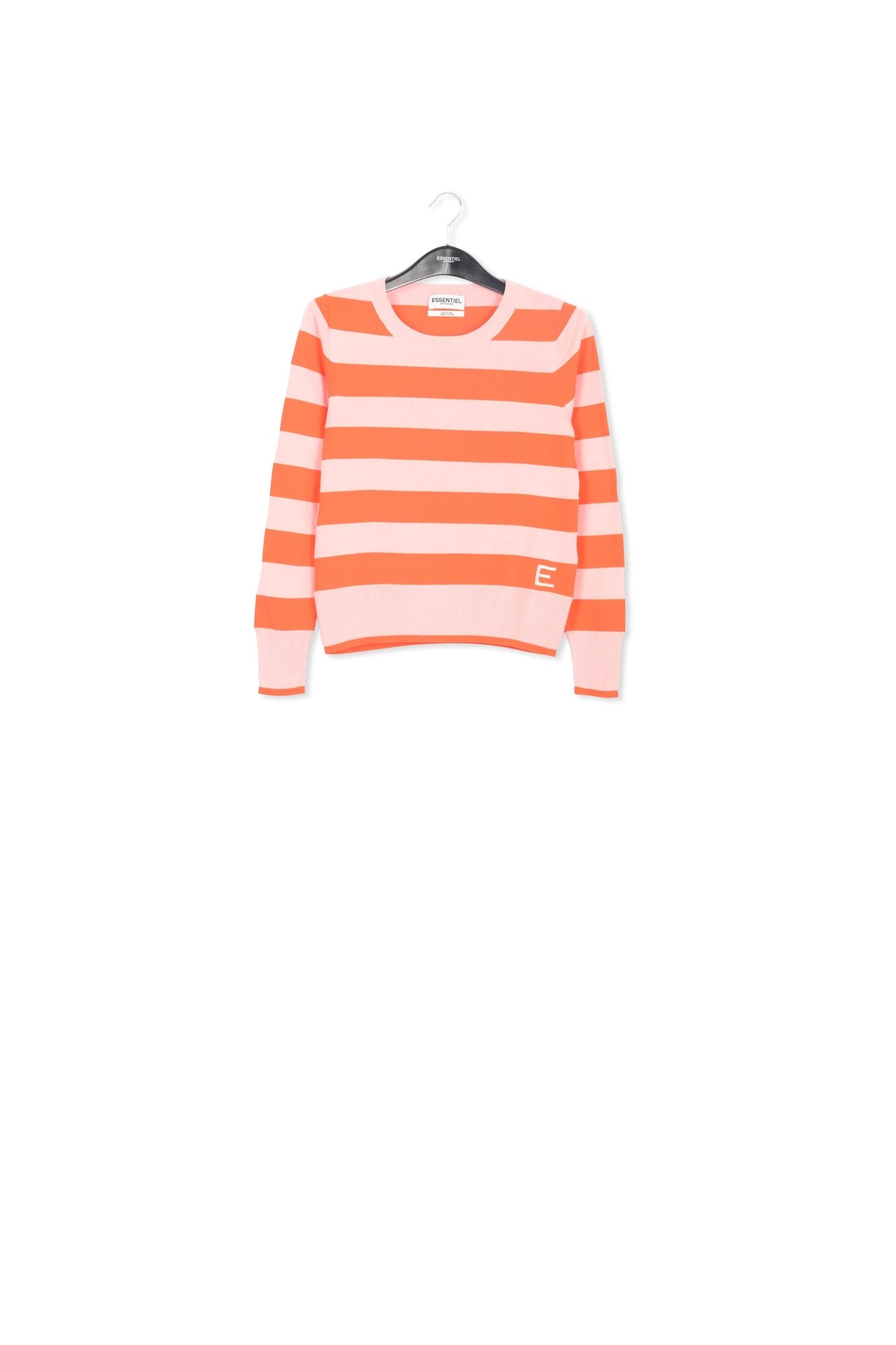 Pull à rayures rose clair et orange RE—SSENTIEL | Essentiel second hand