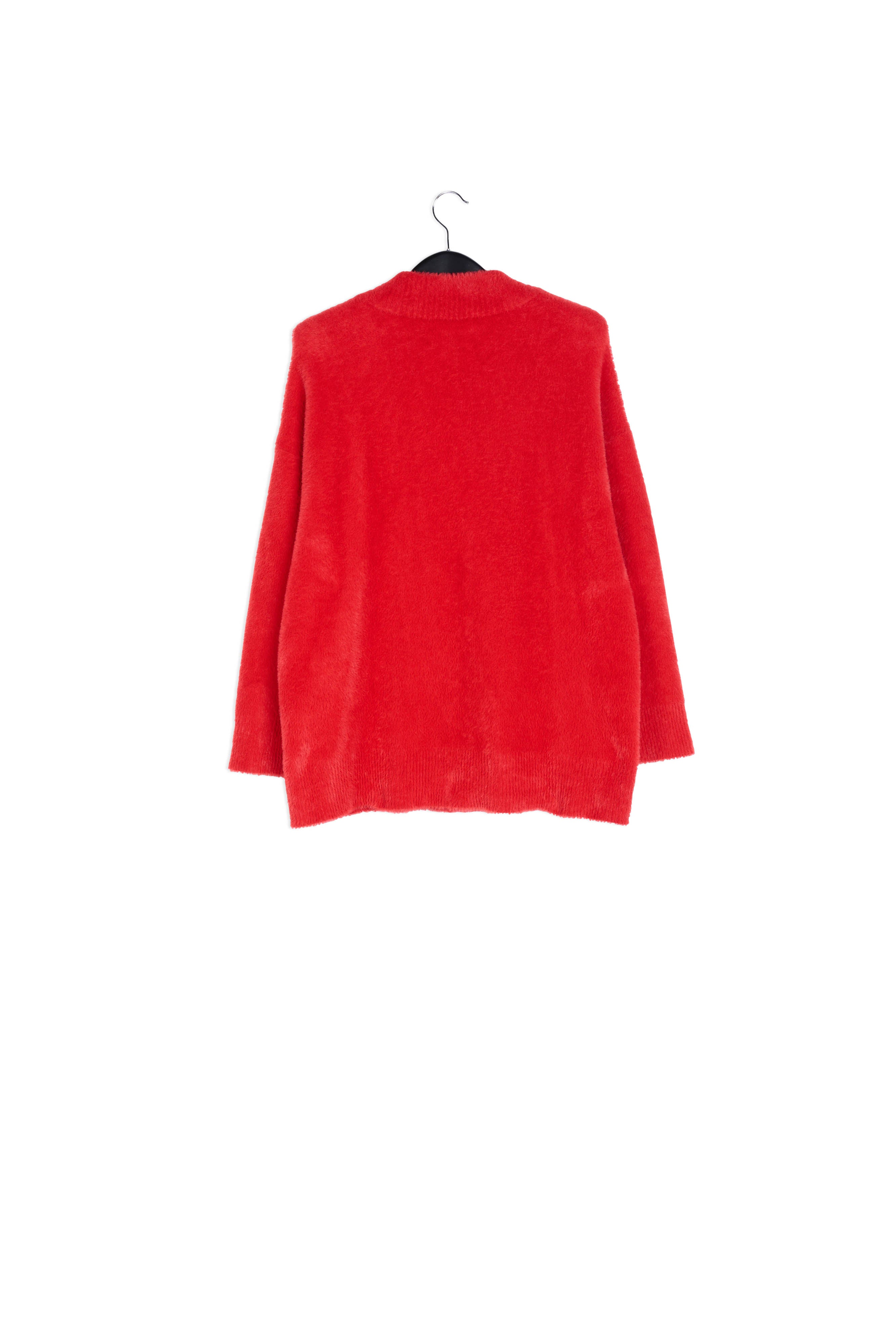 Cardigan épais en maille rouge RE—SSENTIEL | Essentiel second hand