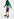 Dark green cable-knitted turtleneck sweater Faume - seconde main
