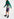 Dark green cable-knitted turtleneck sweater Faume - seconde main
