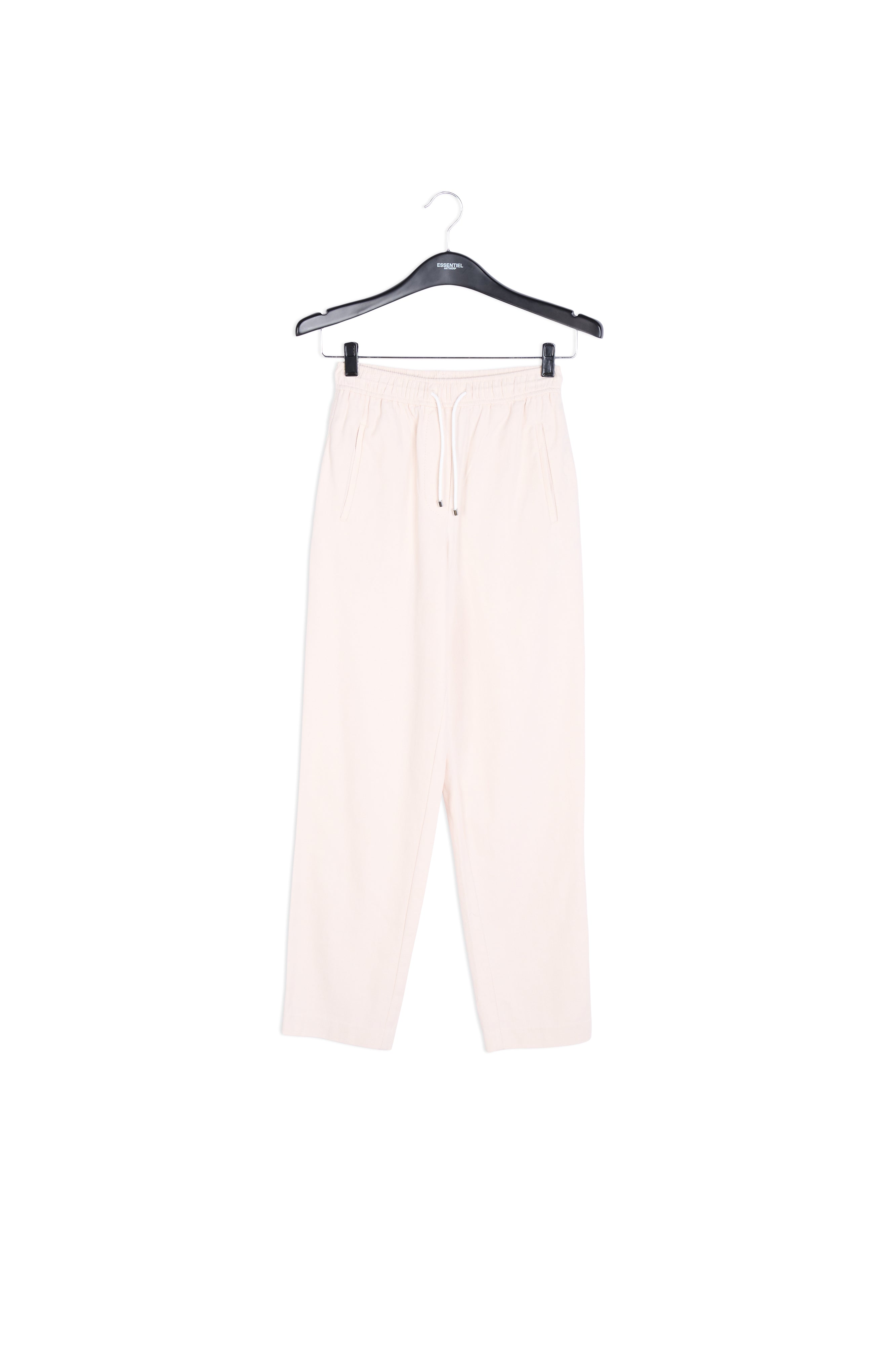Pantalon fuselé en coton blanc cassé RE—SSENTIEL | Essentiel second hand