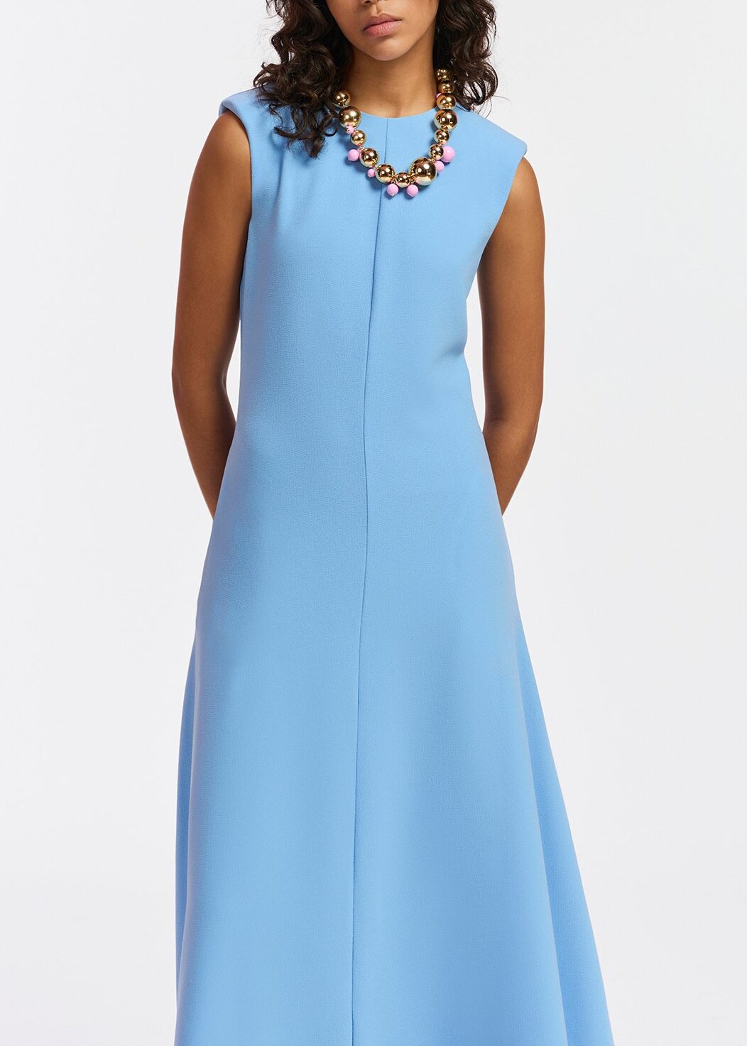 Blue A-line maxi-length dress RE—SSENTIEL | Essentiel second hand