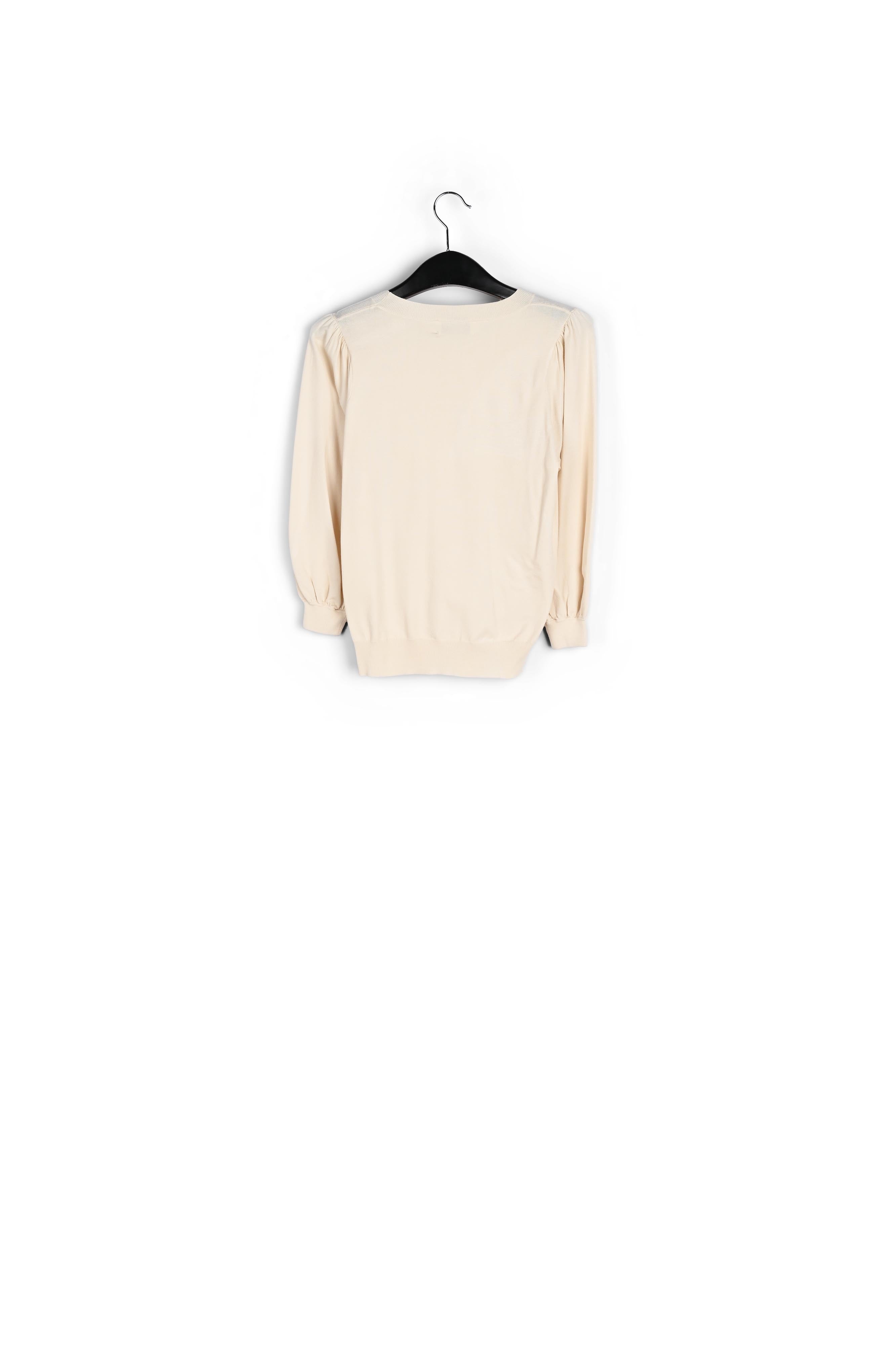 Gebroken witte trui met pofschouders RE—SSENTIEL | Essentiel second hand