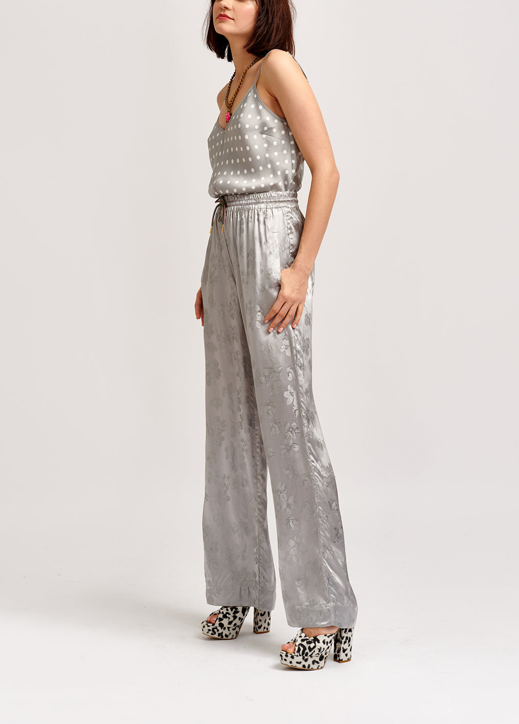 Grey polka dot camisole RE—SSENTIEL | Essentiel second hand