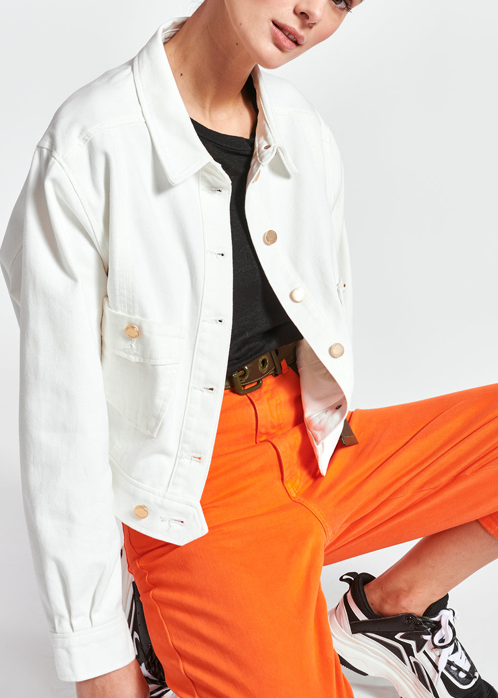 Veste en jean blanche RE—SSENTIEL | Essentiel second hand