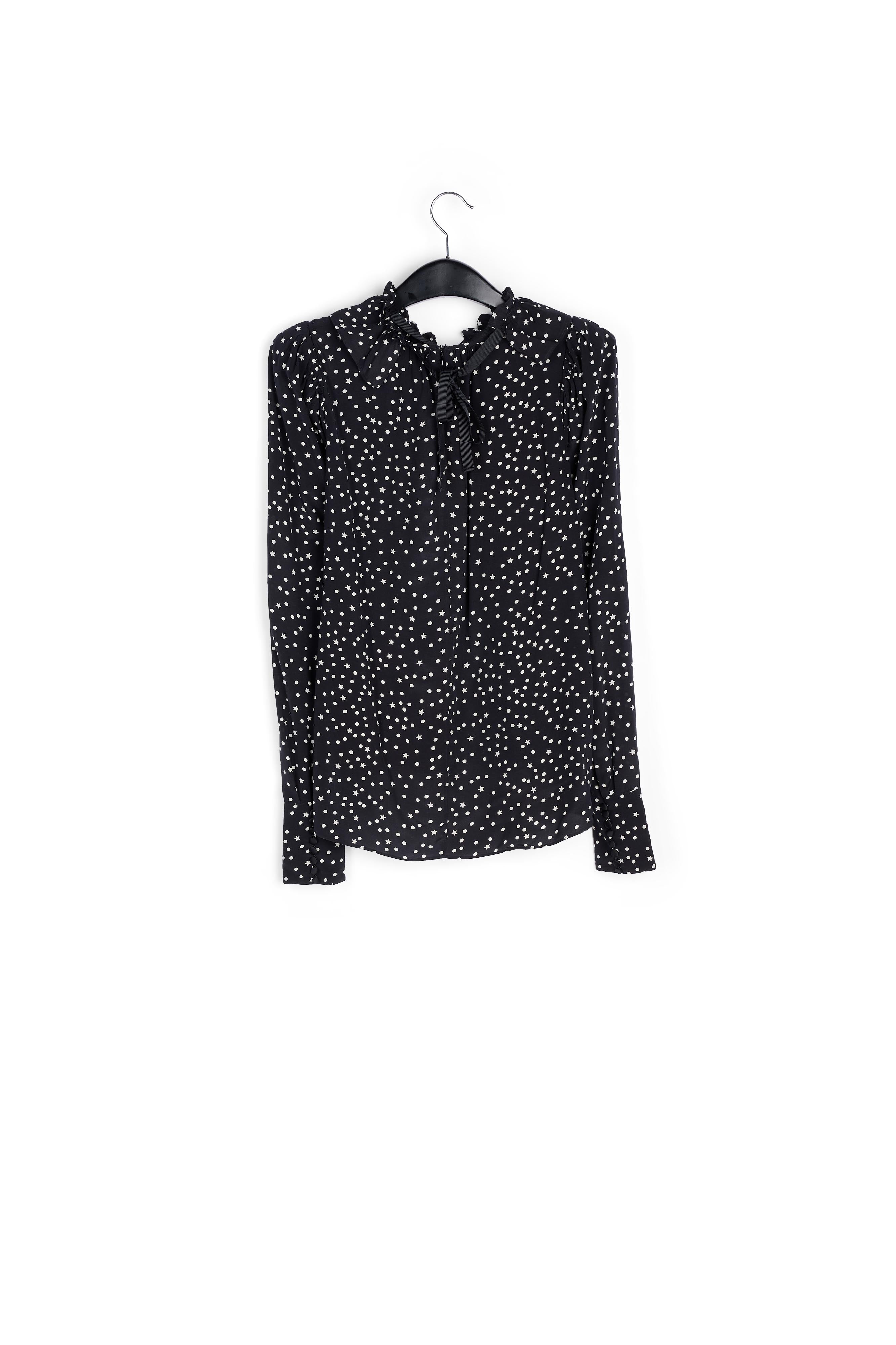 Black polka dot top RE—SSENTIEL | Essentiel second hand