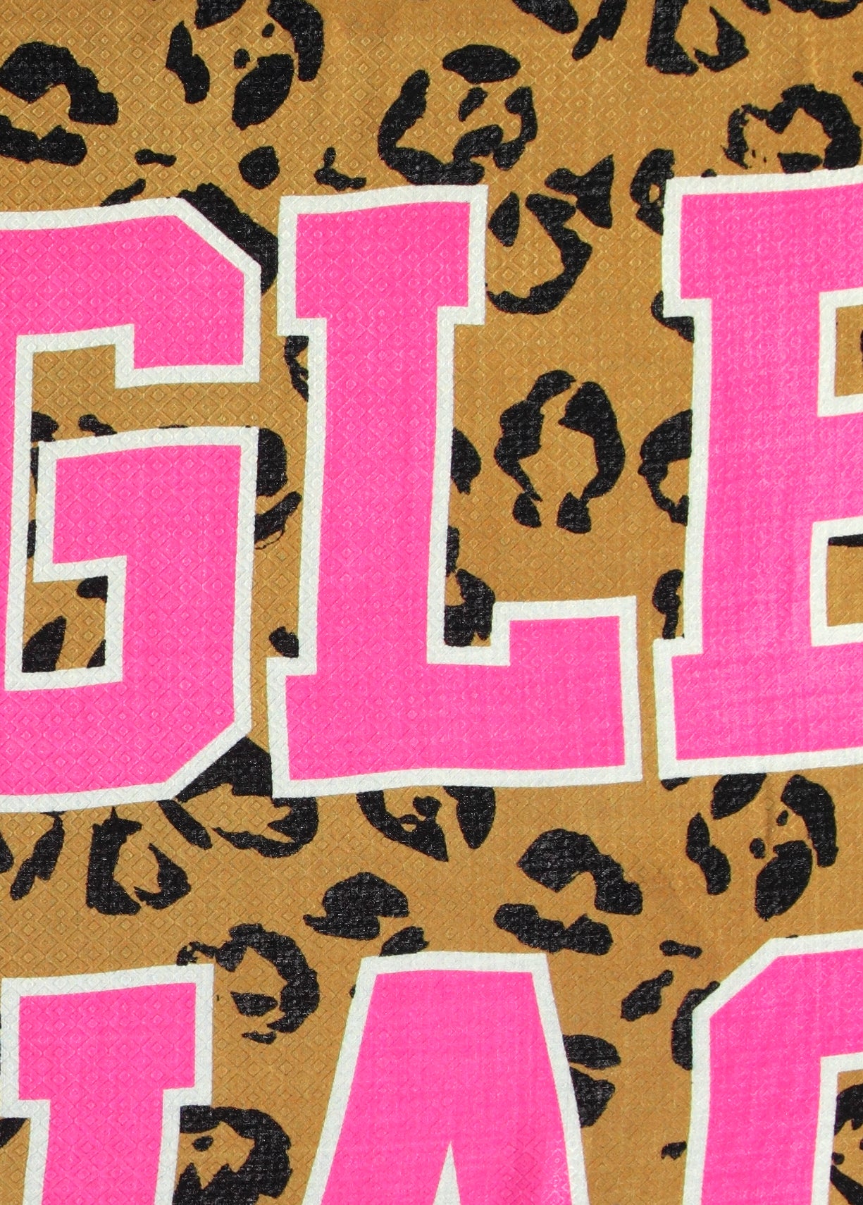 Large pink and leopard print scarf RE—SSENTIEL | Essentiel second hand