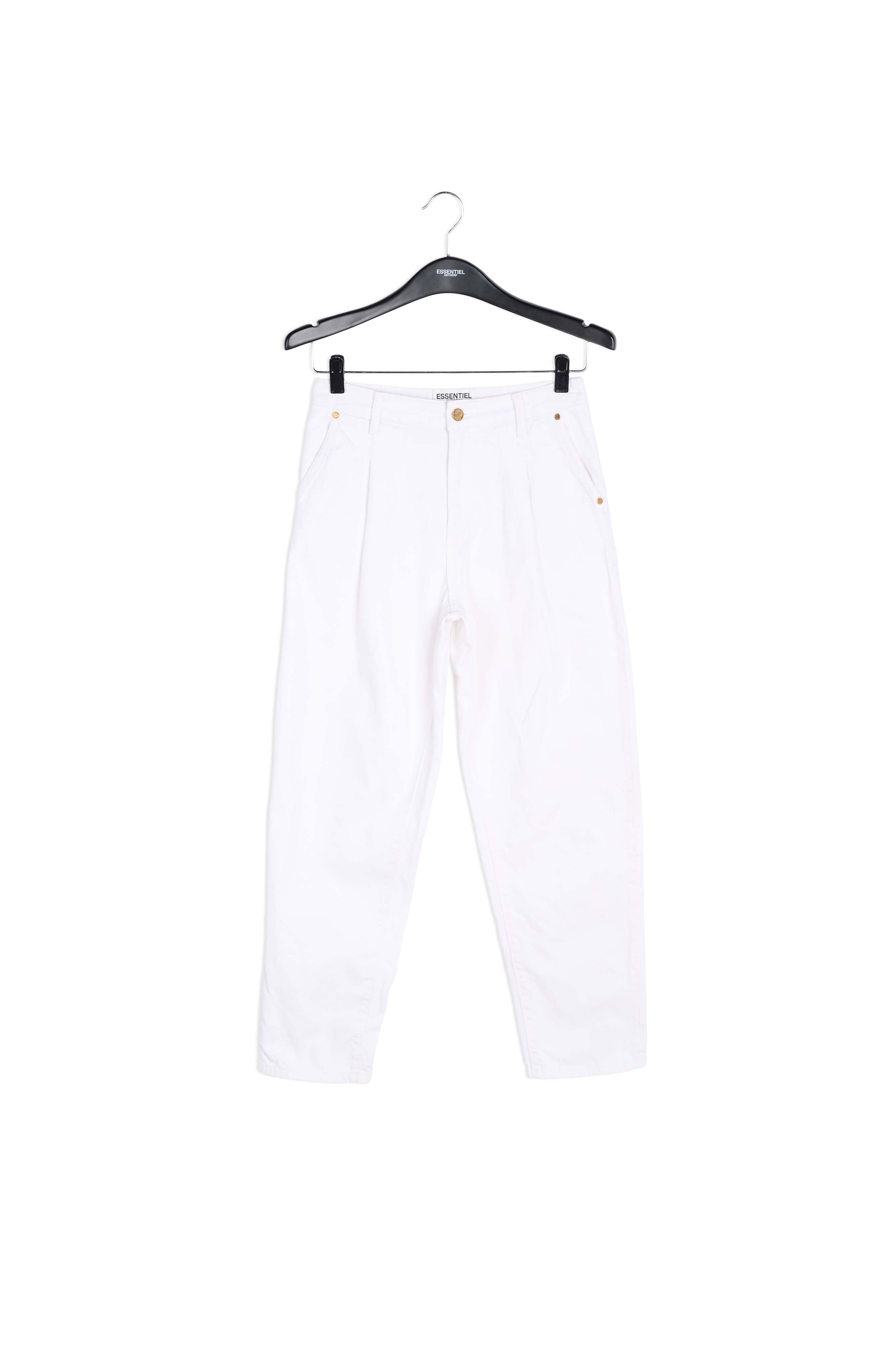 Gebroken witte jeans met hoge taille RE—SSENTIEL | Essentiel second hand