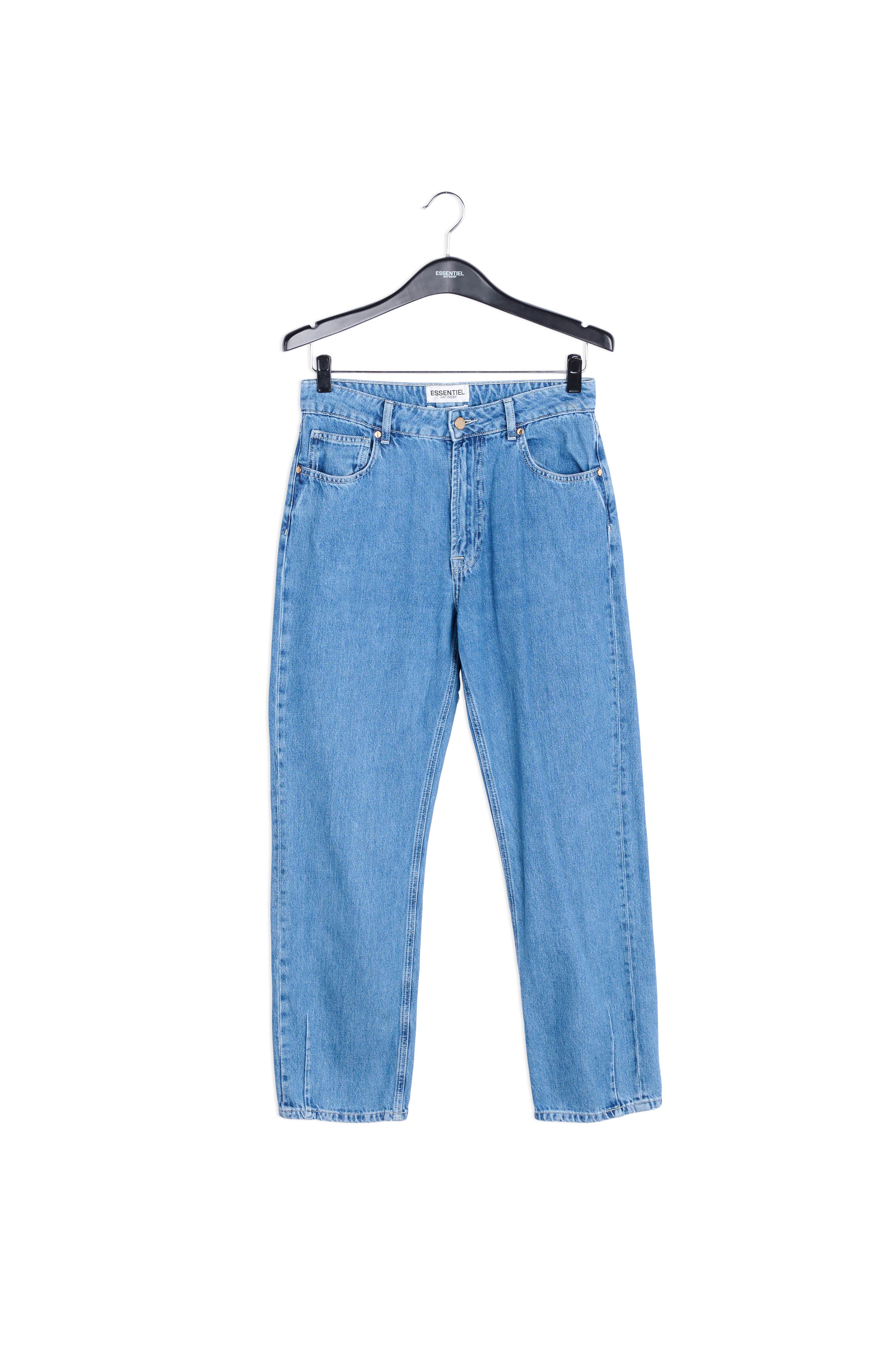 Blauwe enkeljeans met hoge taille RE—SSENTIEL | Essentiel second hand