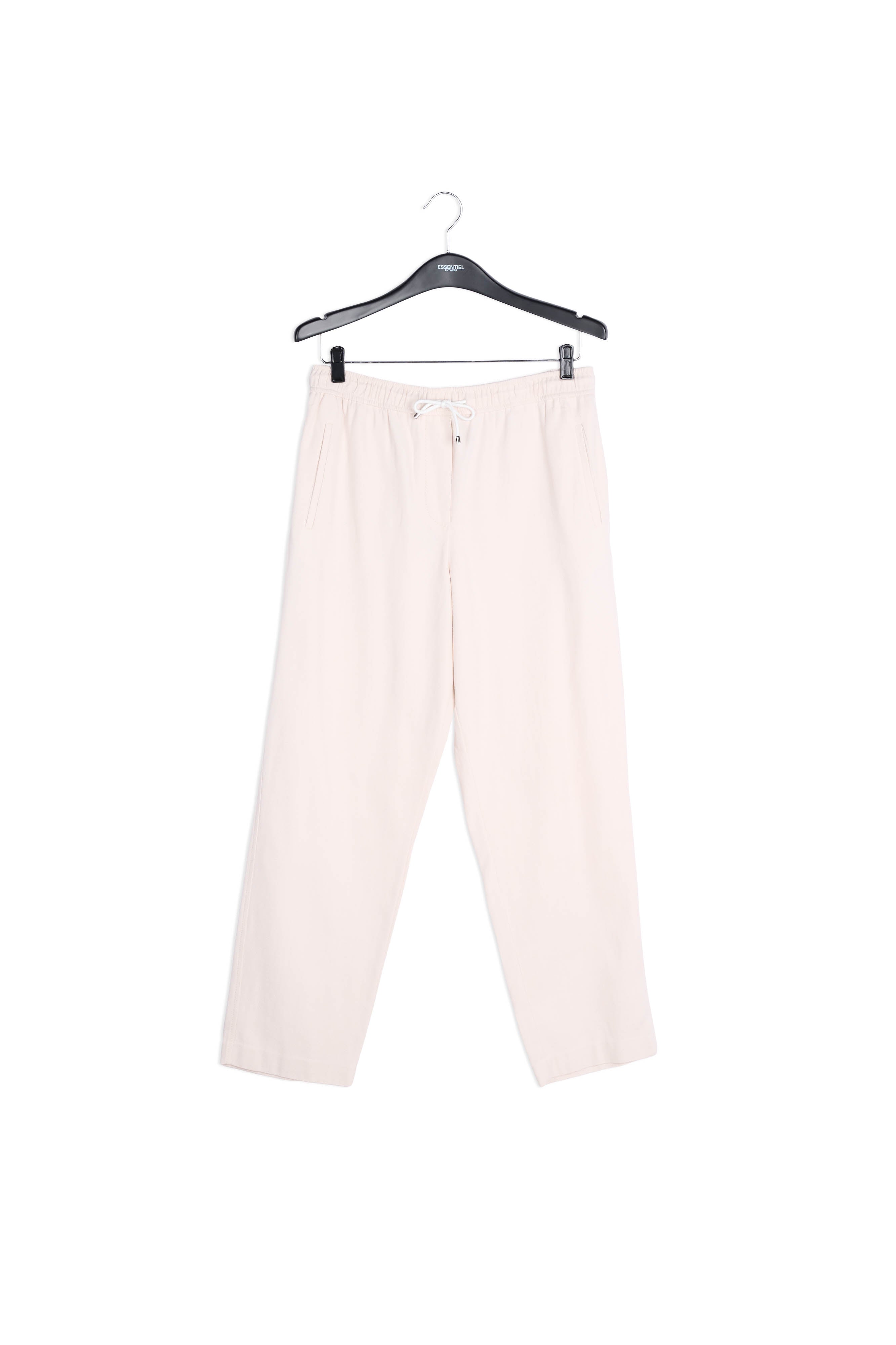 Pantalon fuselé en coton beige RE—SSENTIEL | Essentiel second hand
