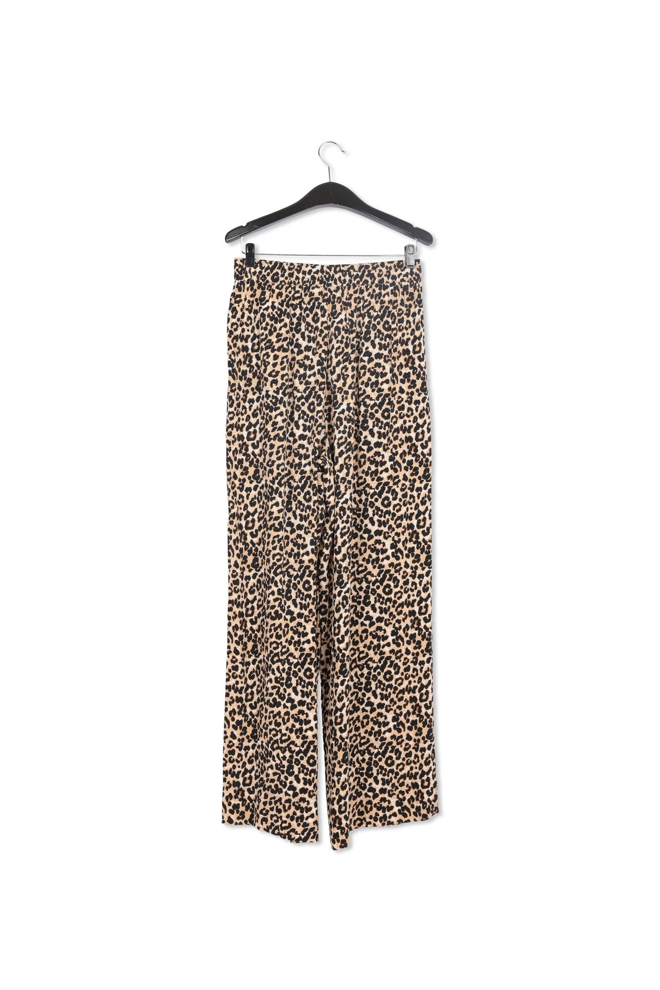 Brown wide-leg pants with leopard print RE—SSENTIEL | Essentiel second hand