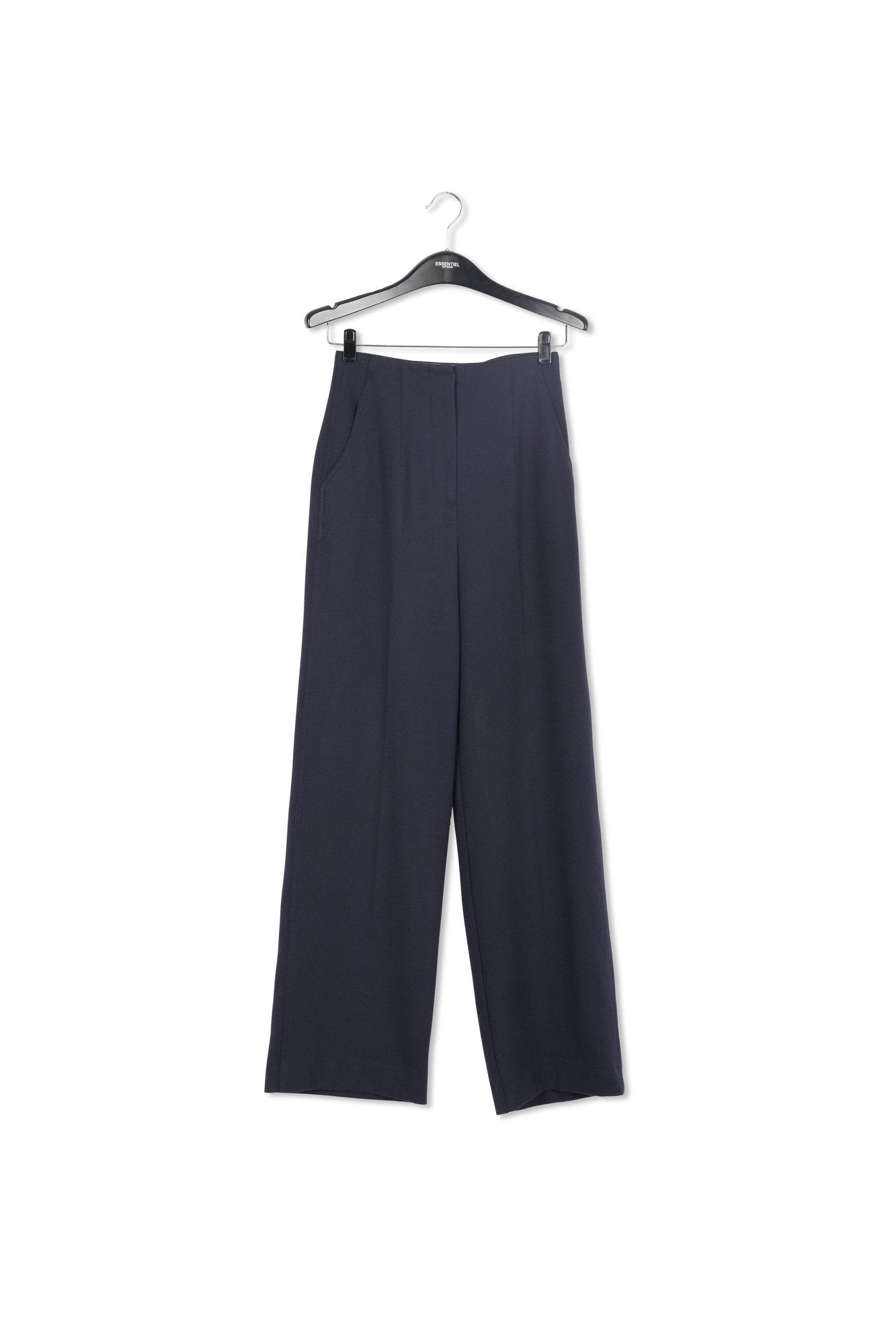 Navy blue straight-leg pants RE—SSENTIEL | Essentiel second hand