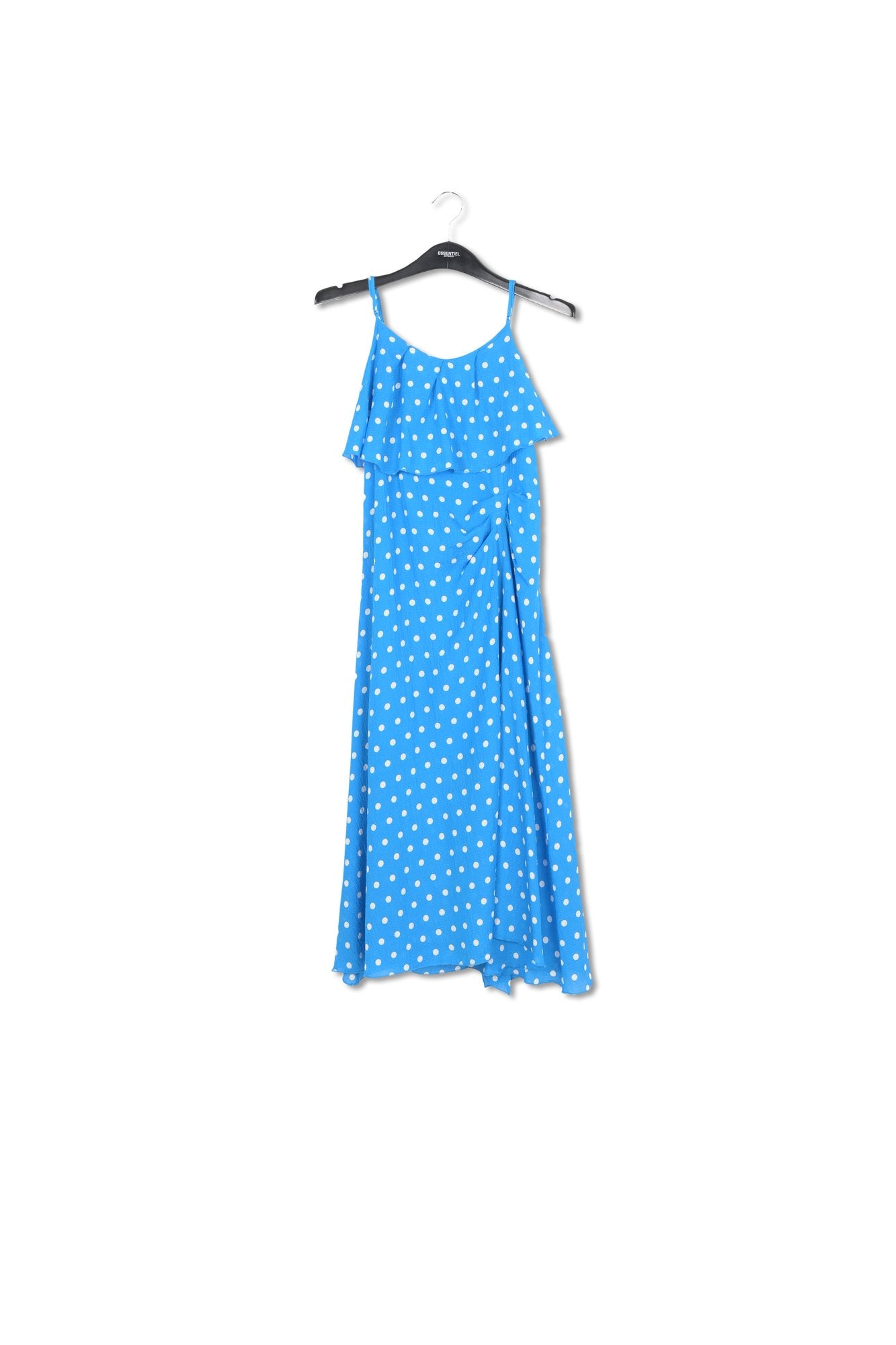 Blue and white polka-dot slip dress RE—SSENTIEL | Essentiel second hand