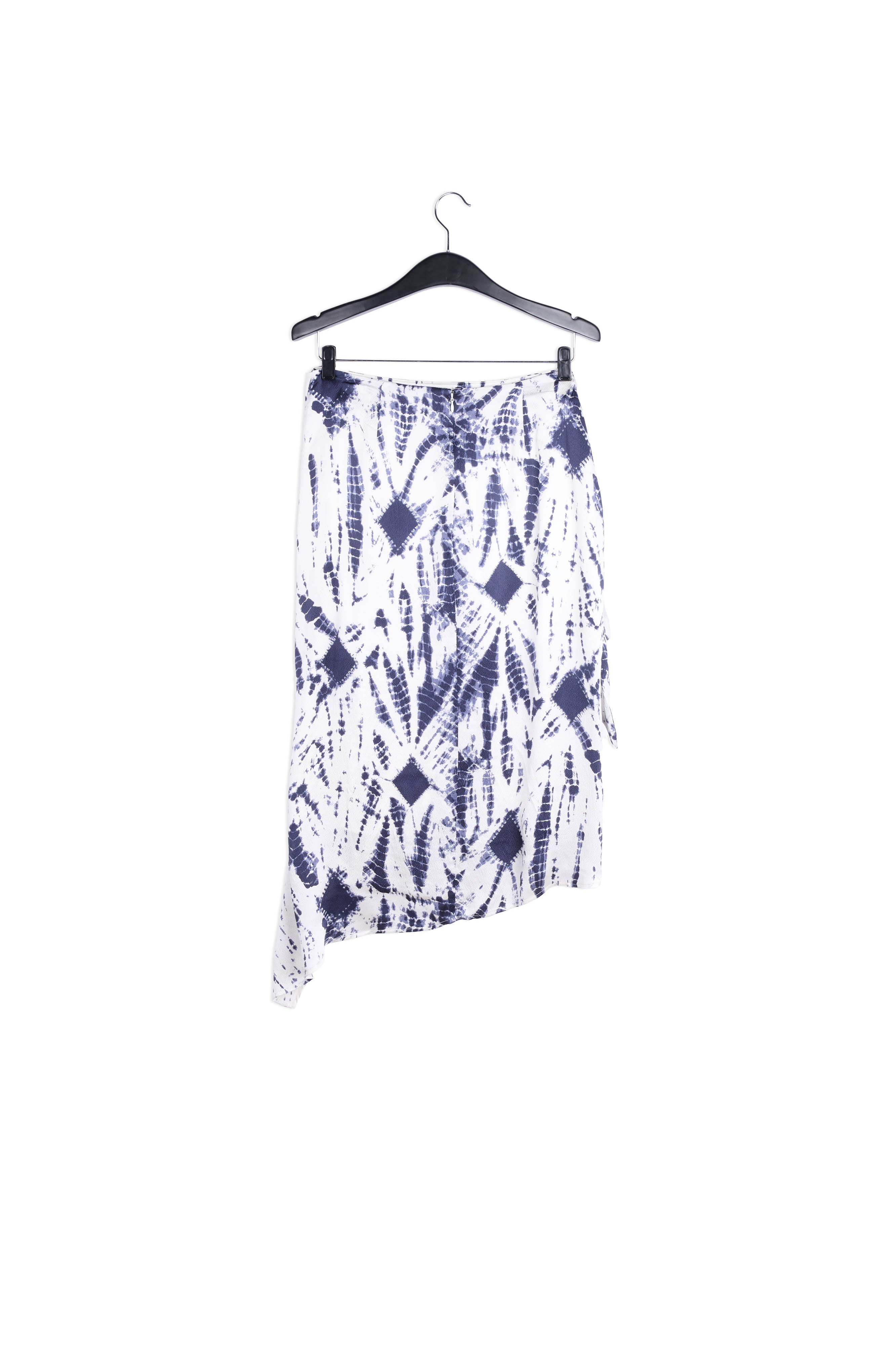 Jupe midi en soie tie-dye blanc cassé et vert RE—SSENTIEL | Essentiel second hand