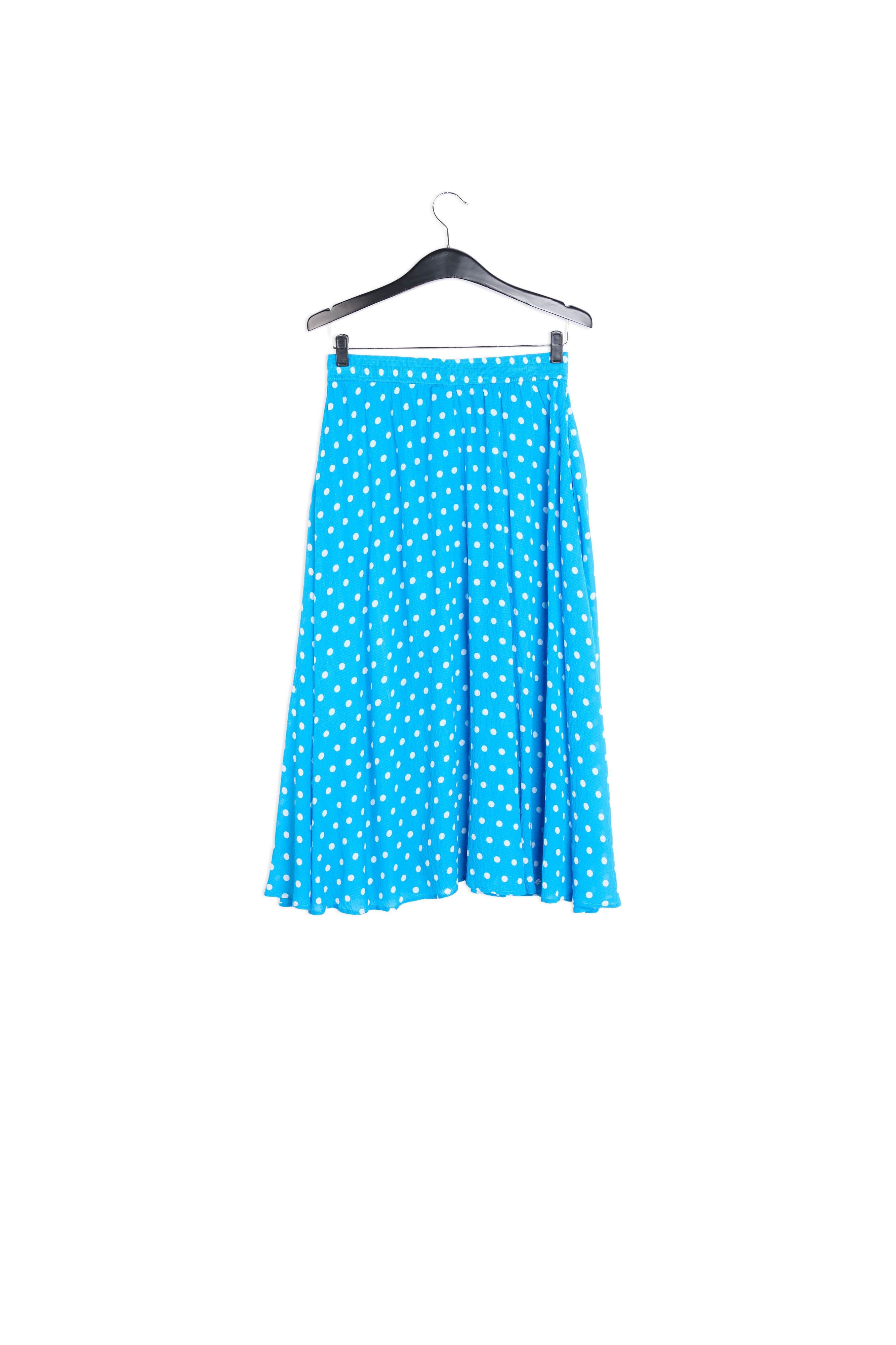 Blue and white polka-dotted midi skirt RE—SSENTIEL | Essentiel second hand
