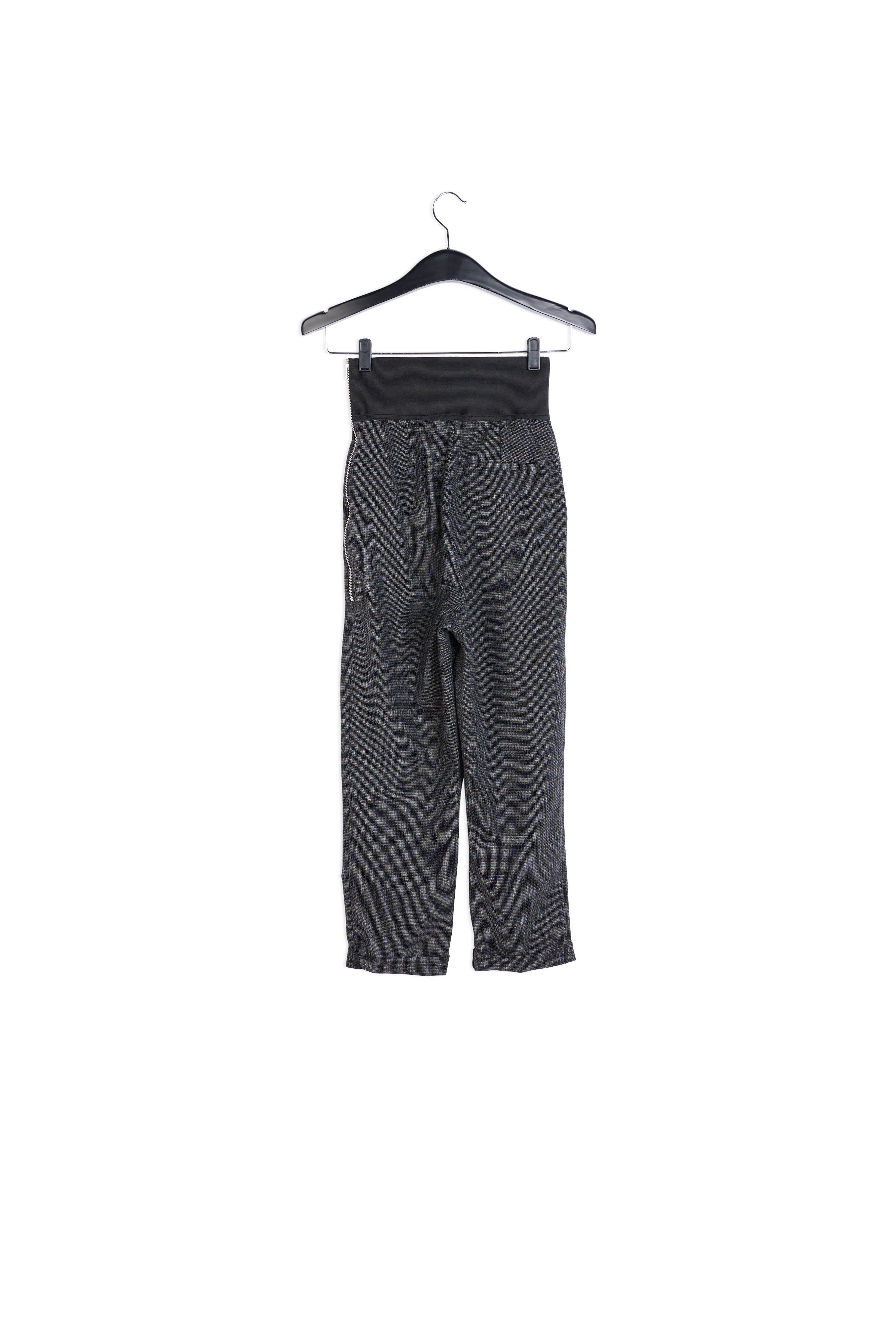 High-waisted black and white tapered pants RE—SSENTIEL | Essentiel second hand