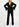 Pantalon droit noir en viscose-satin Faume - seconde main