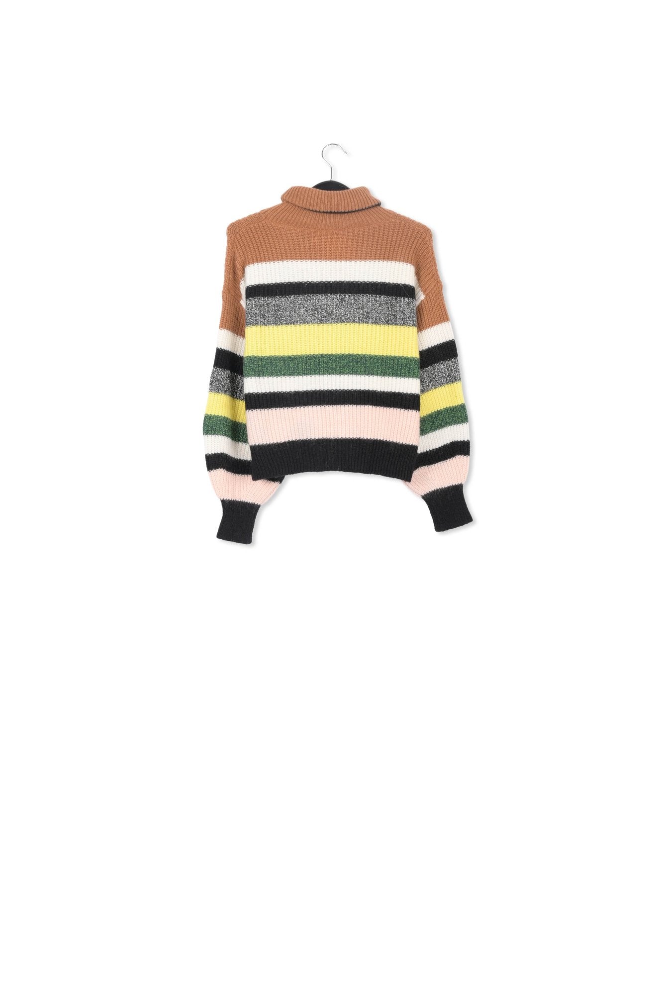 Pull à  col roulé en laine mélangée à  rayures RE—SSENTIEL | Essentiel second hand