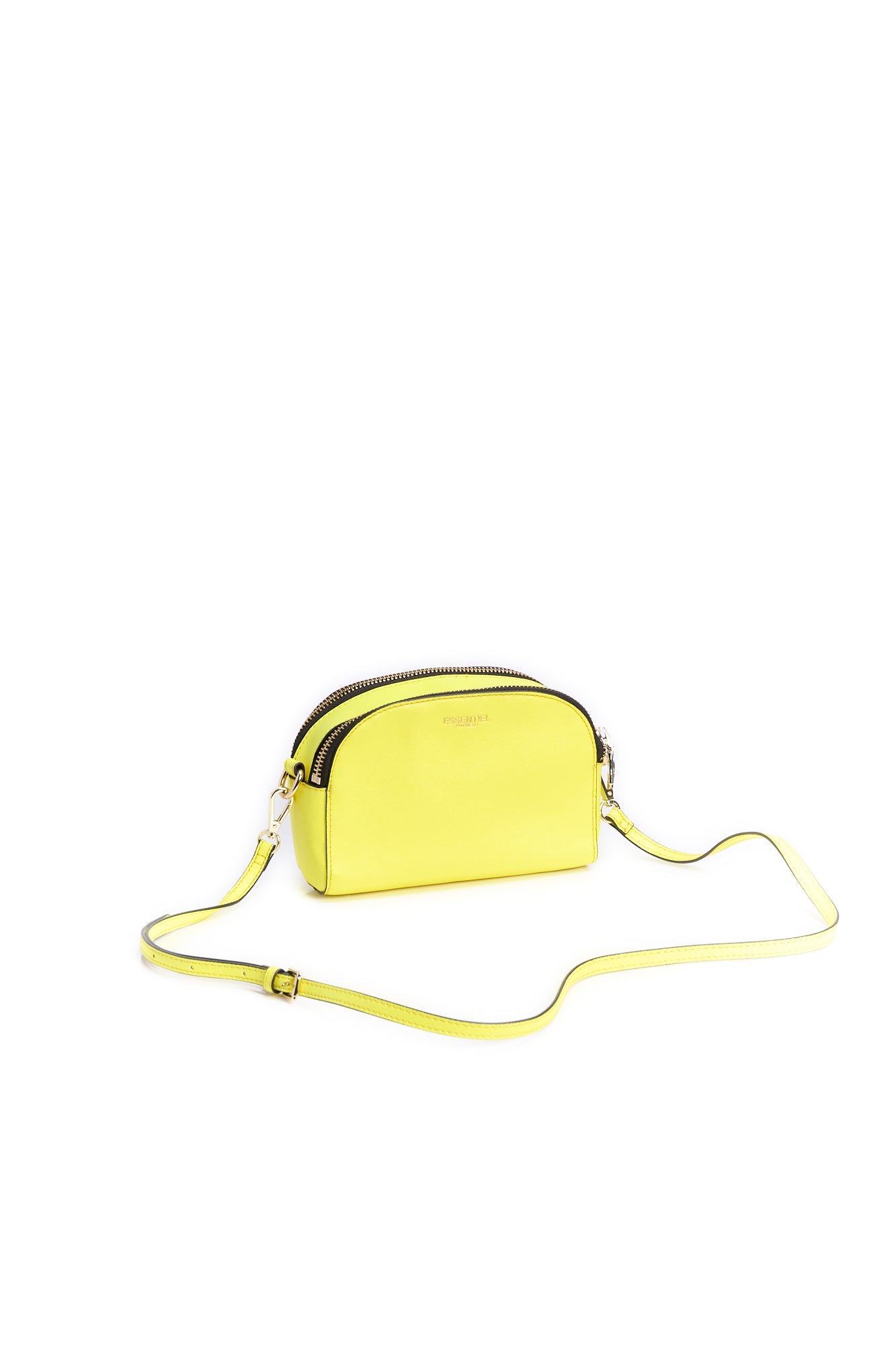 Yellow shoulder bag with pink future motif RE—SSENTIEL | Essentiel second hand