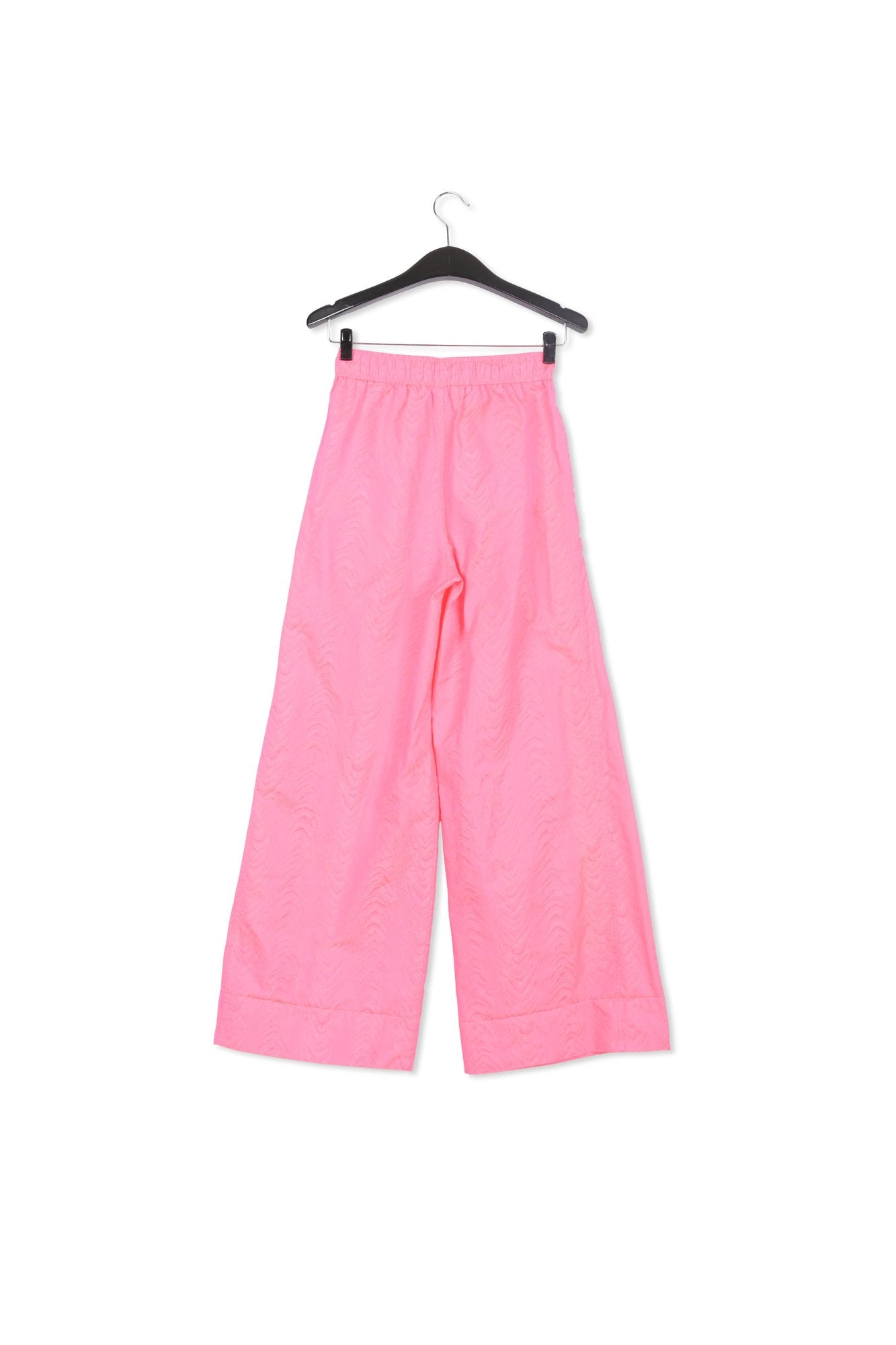 Fluoroze jacquard broek met brede pijpen RE—SSENTIEL | Essentiel second hand