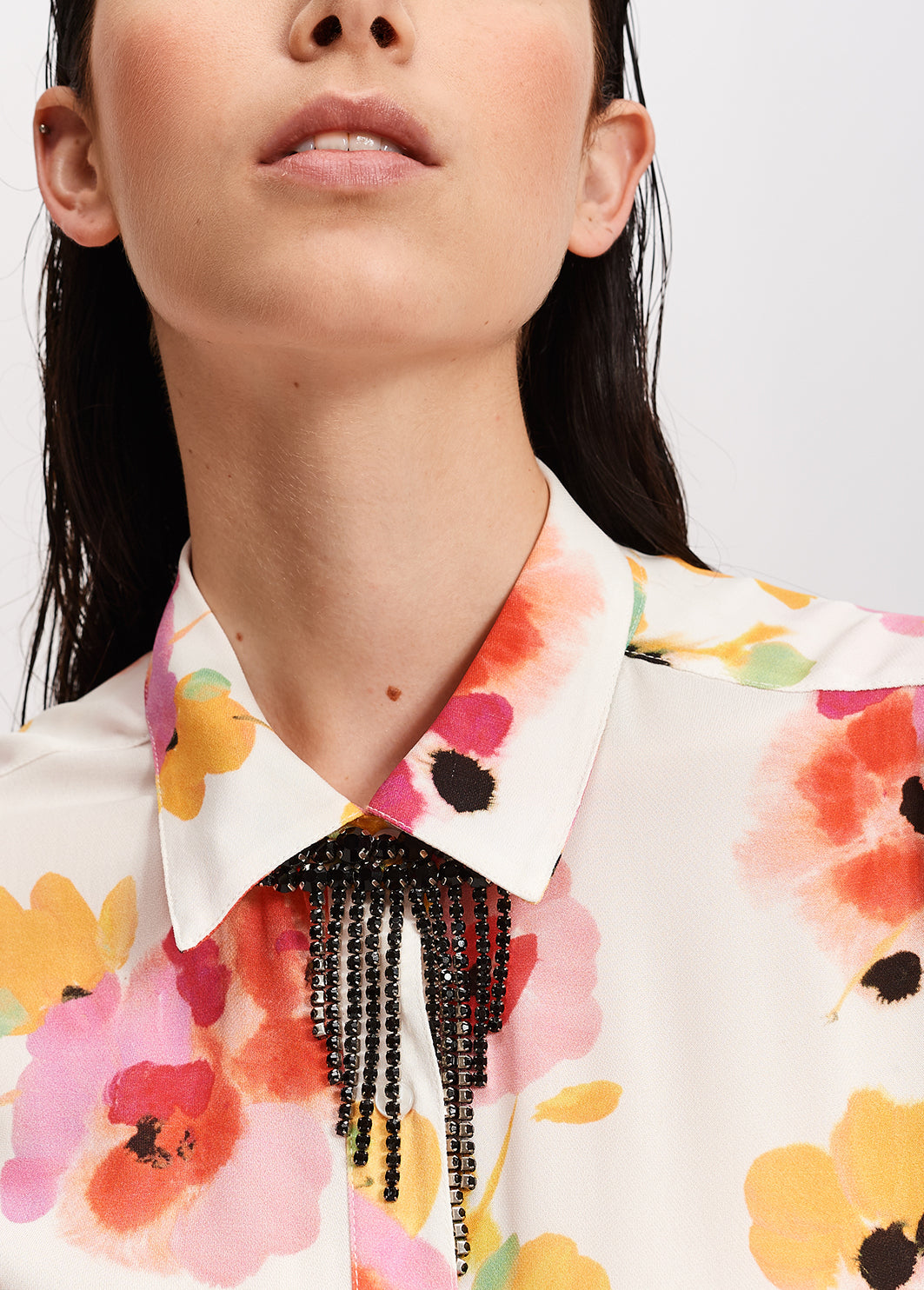 Chemise blanc cassé à imprimé floral RE—SSENTIEL | Essentiel second hand