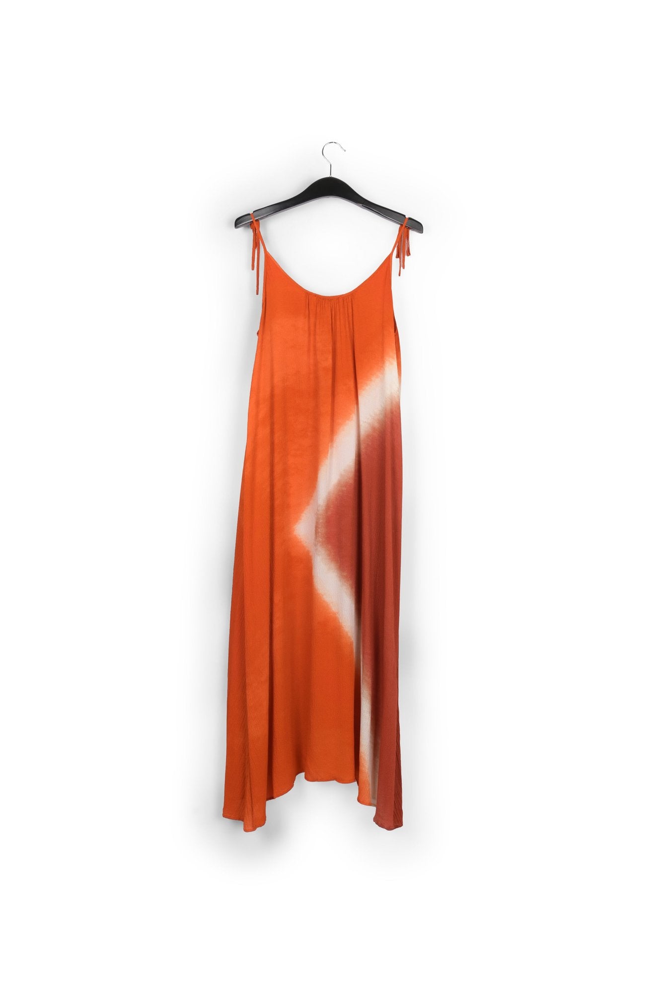 Orange strappy tie-dye maxi dress RE—SSENTIEL | Essentiel second hand