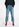 Blauwe 7/8ste jeans met hoge taille en wijdere pijpen Faume - seconde main