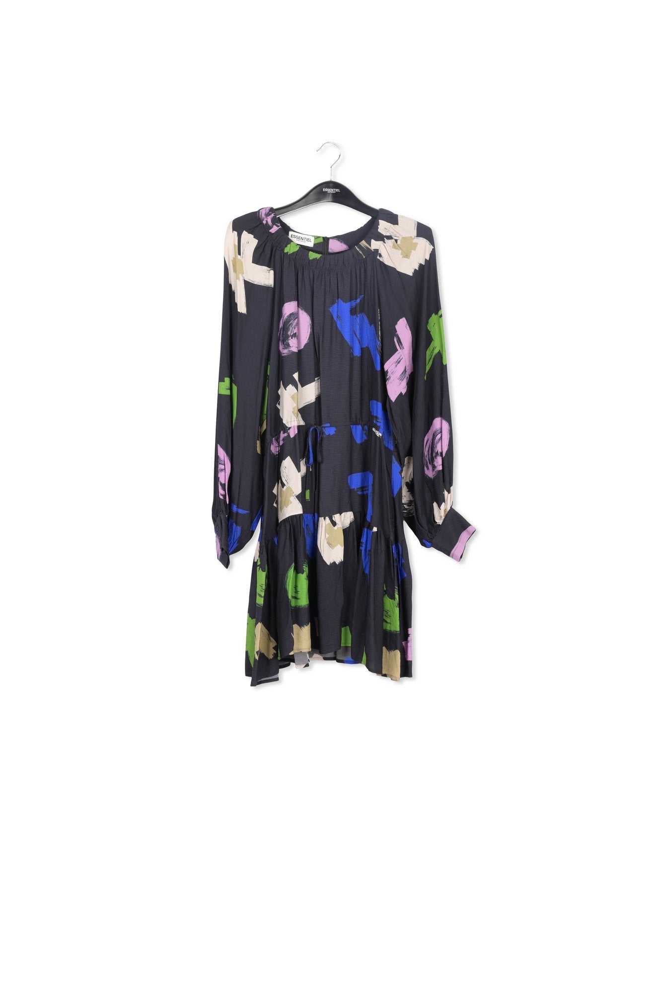 Mini robe à  fleurs bleue, lilas et blanc cassé RE—SSENTIEL | Essentiel second hand