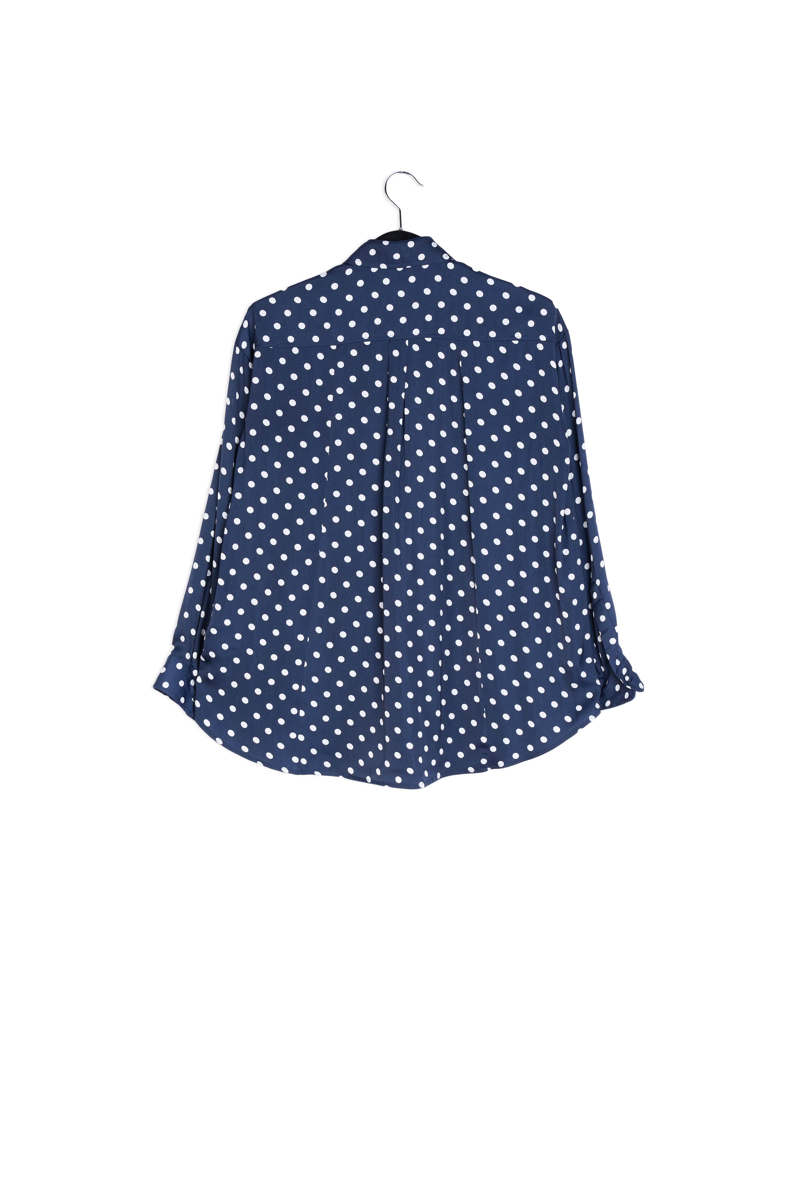 Dark blue polka dot oversized shirt RE—SSENTIEL | Essentiel second hand