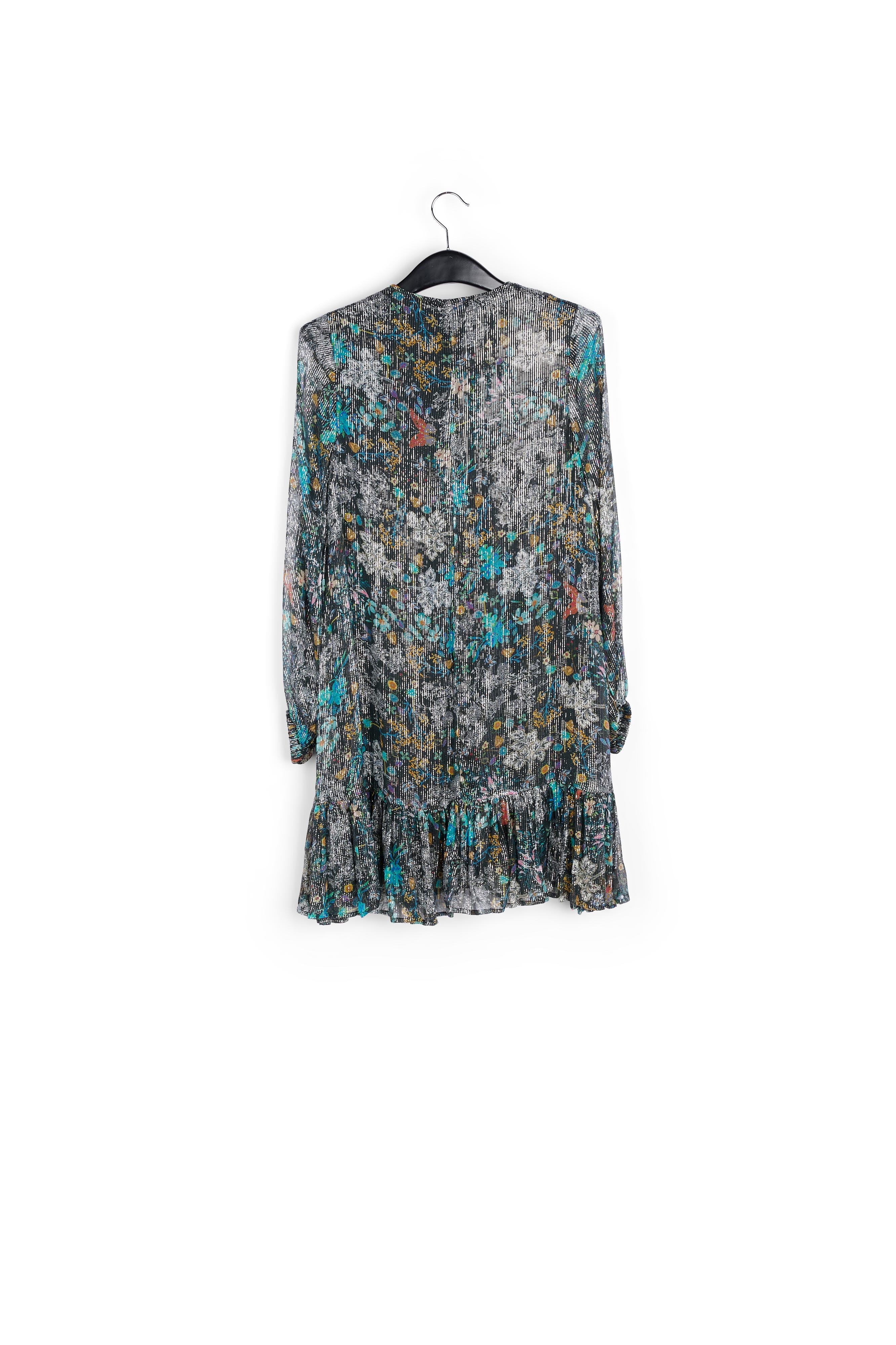 Mini-jurk met donkere botanische print RE—SSENTIEL | Essentiel second hand