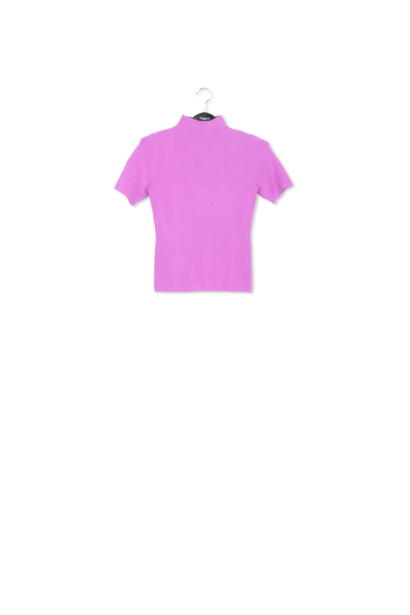 Purple short-sleeved knitted sweater RE—SSENTIEL | Essentiel second hand