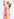Pink and yellow plissé midi-length dress Faume - seconde main