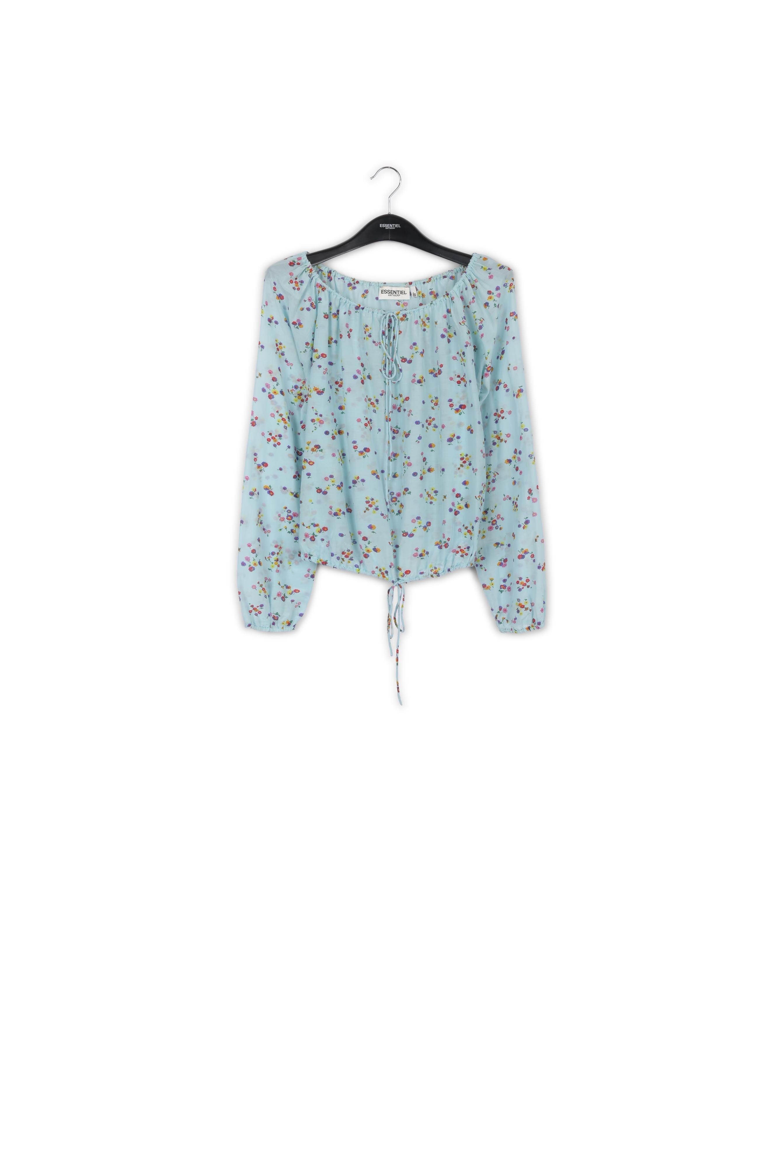 Light blue floral blouse RE—SSENTIEL | Essentiel second hand