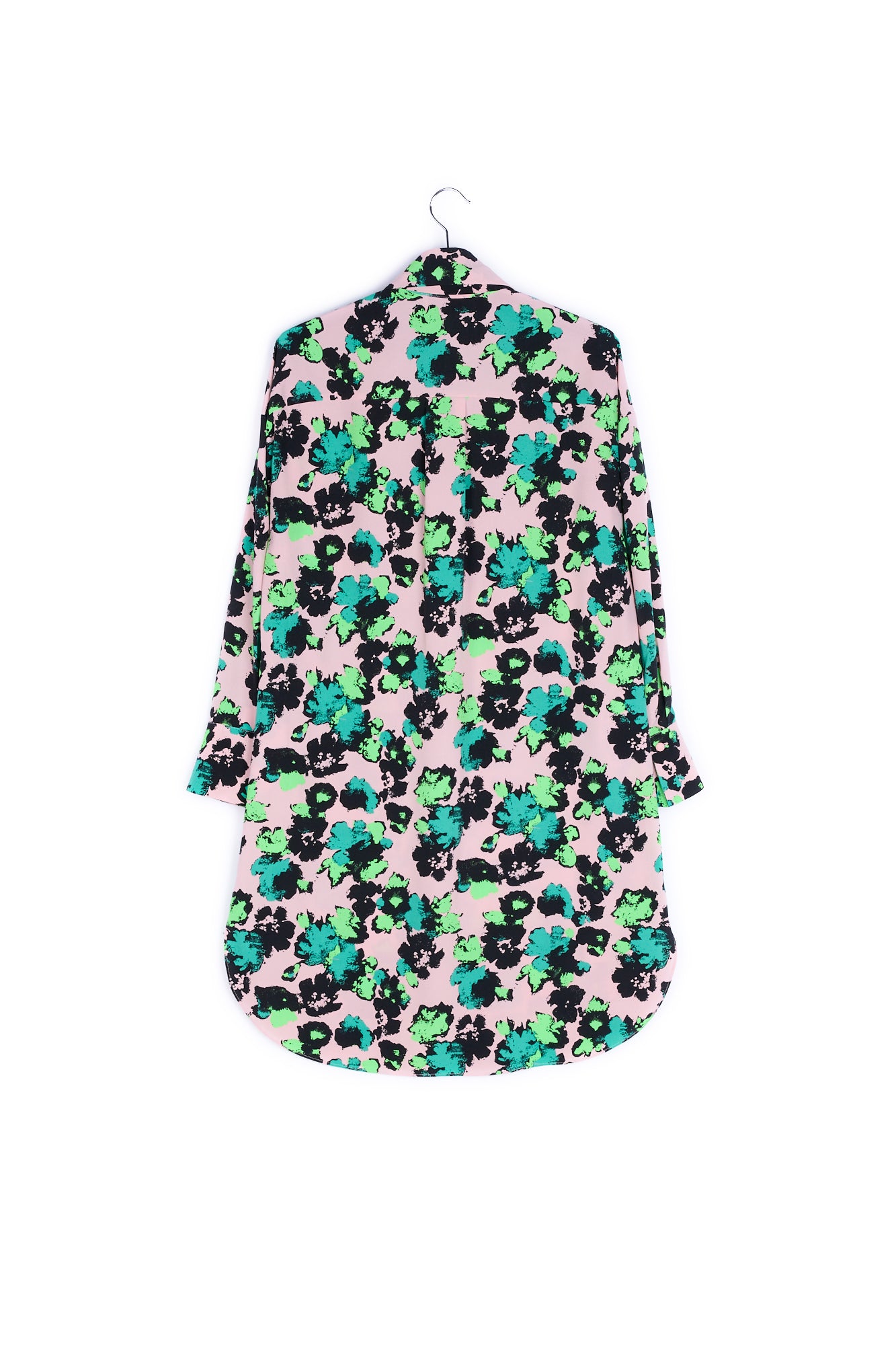 Pink floral mini shirt dress RE—SSENTIEL | Essentiel second hand