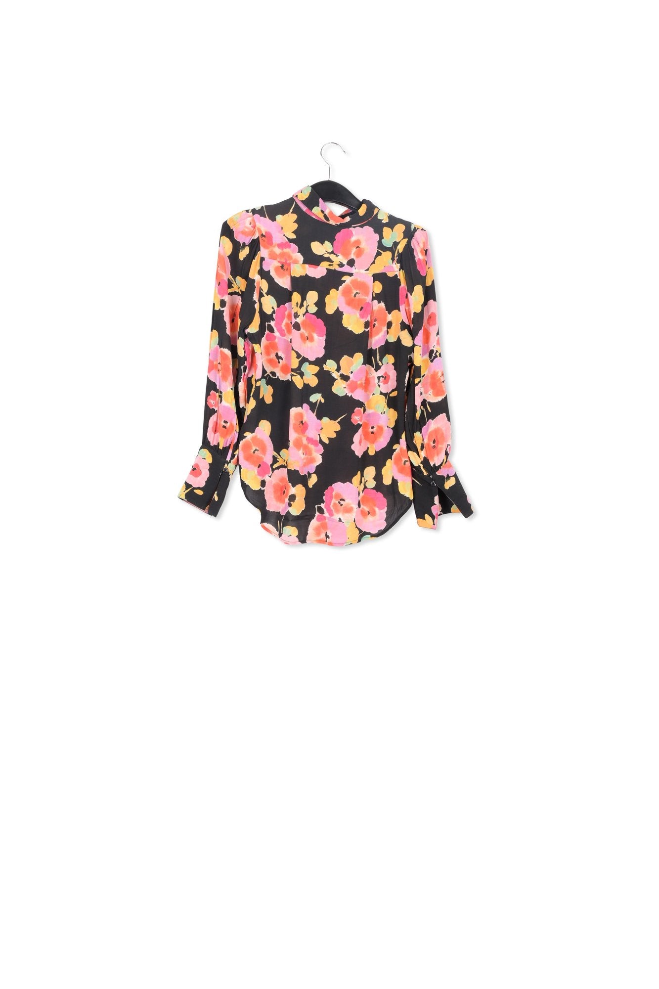Chemise noire à imprimé floral RE—SSENTIEL | Essentiel second hand