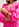 Robe maxi portefeuille rose fluo à pois Faume - seconde main