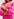 Neon pink polka dot wrap maxi dress Faume - seconde main