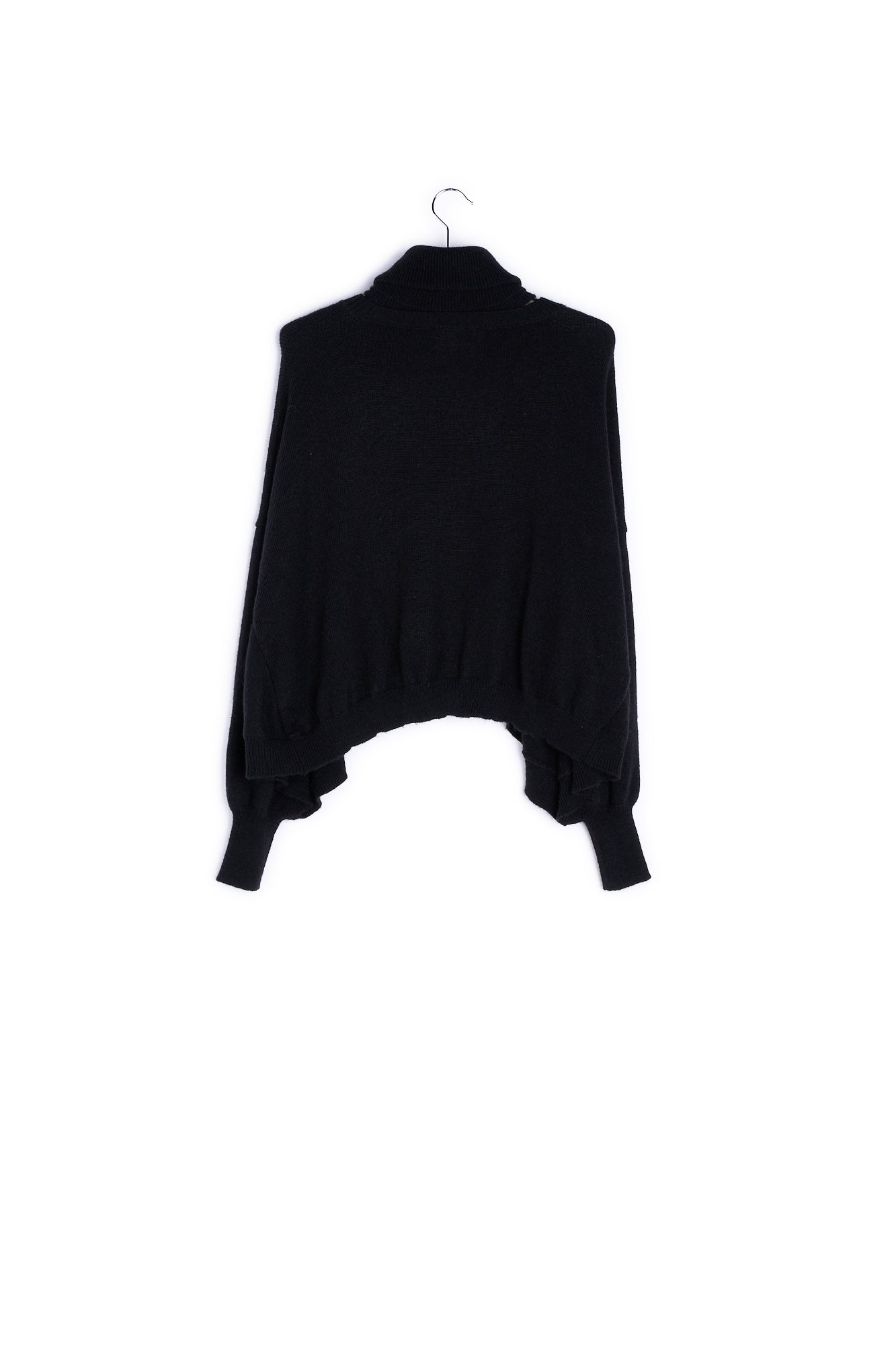 Black knit sweater with cape effect RE—SSENTIEL | Essentiel second hand