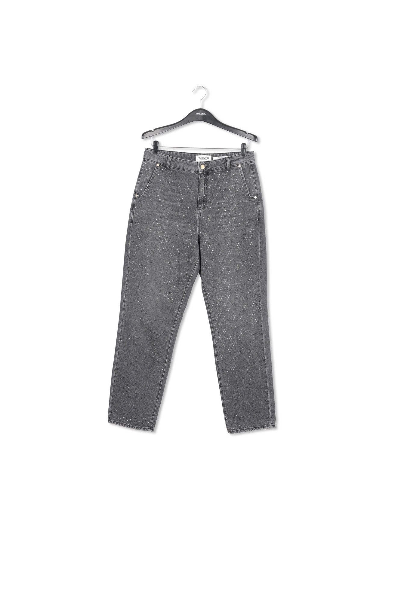 Grey rhinestone-embellished jeans RE—SSENTIEL | Essentiel second hand