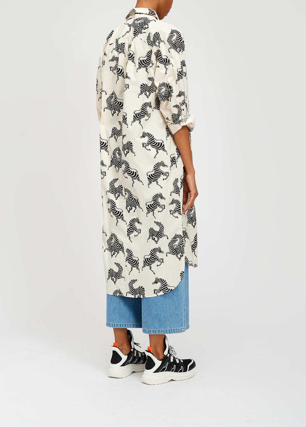 White shirt dress with zebra print RE—SSENTIEL | Essentiel second hand