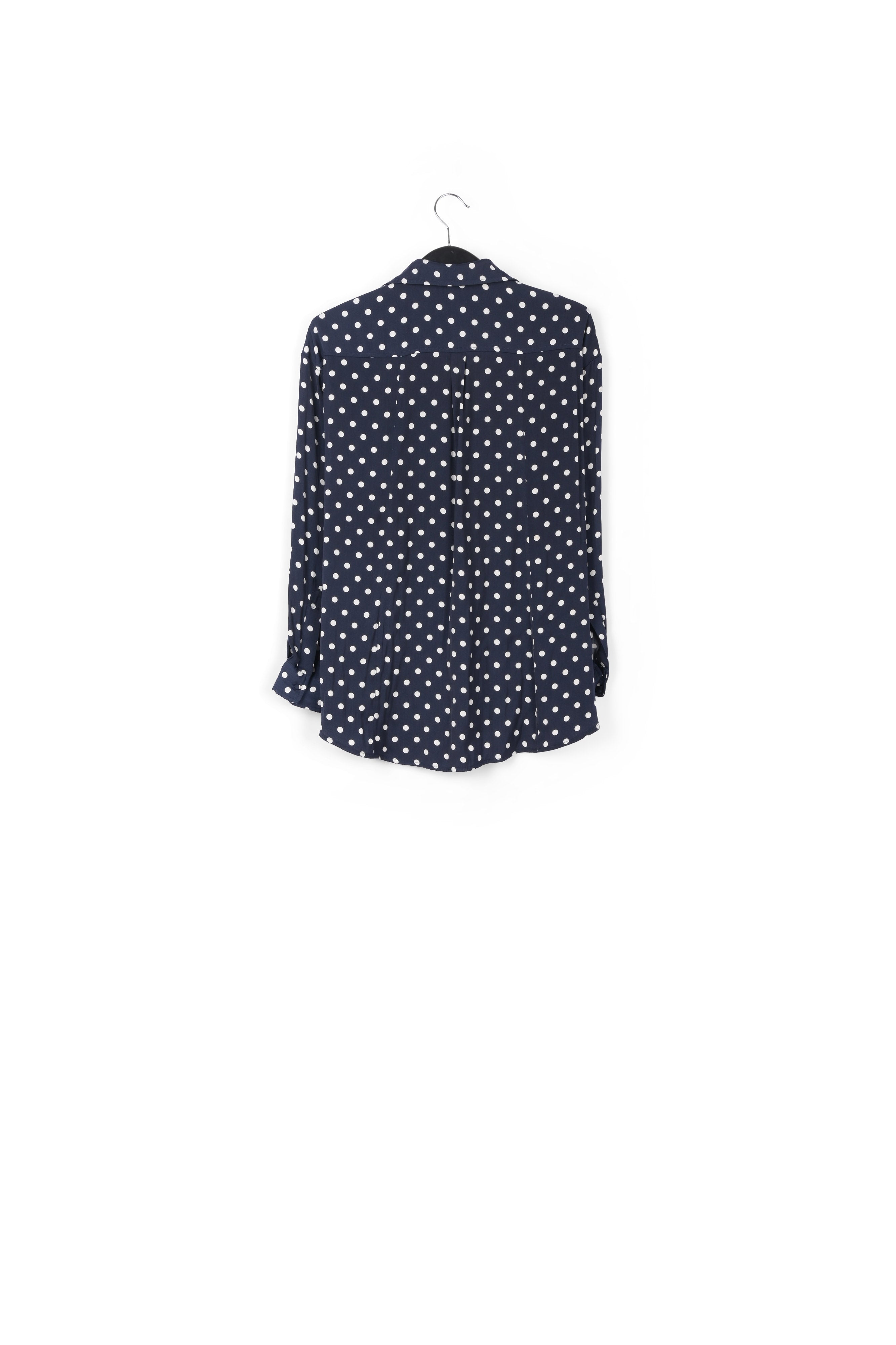 Dark blue polka dot oversized shirt RE—SSENTIEL | Essentiel second hand