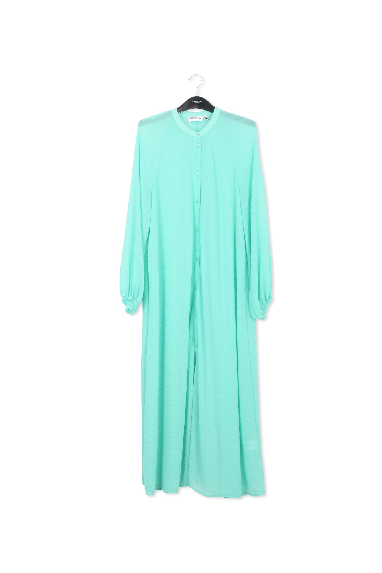 Robe chemise midi turquoise avec ceinture RE—SSENTIEL | Essentiel second hand