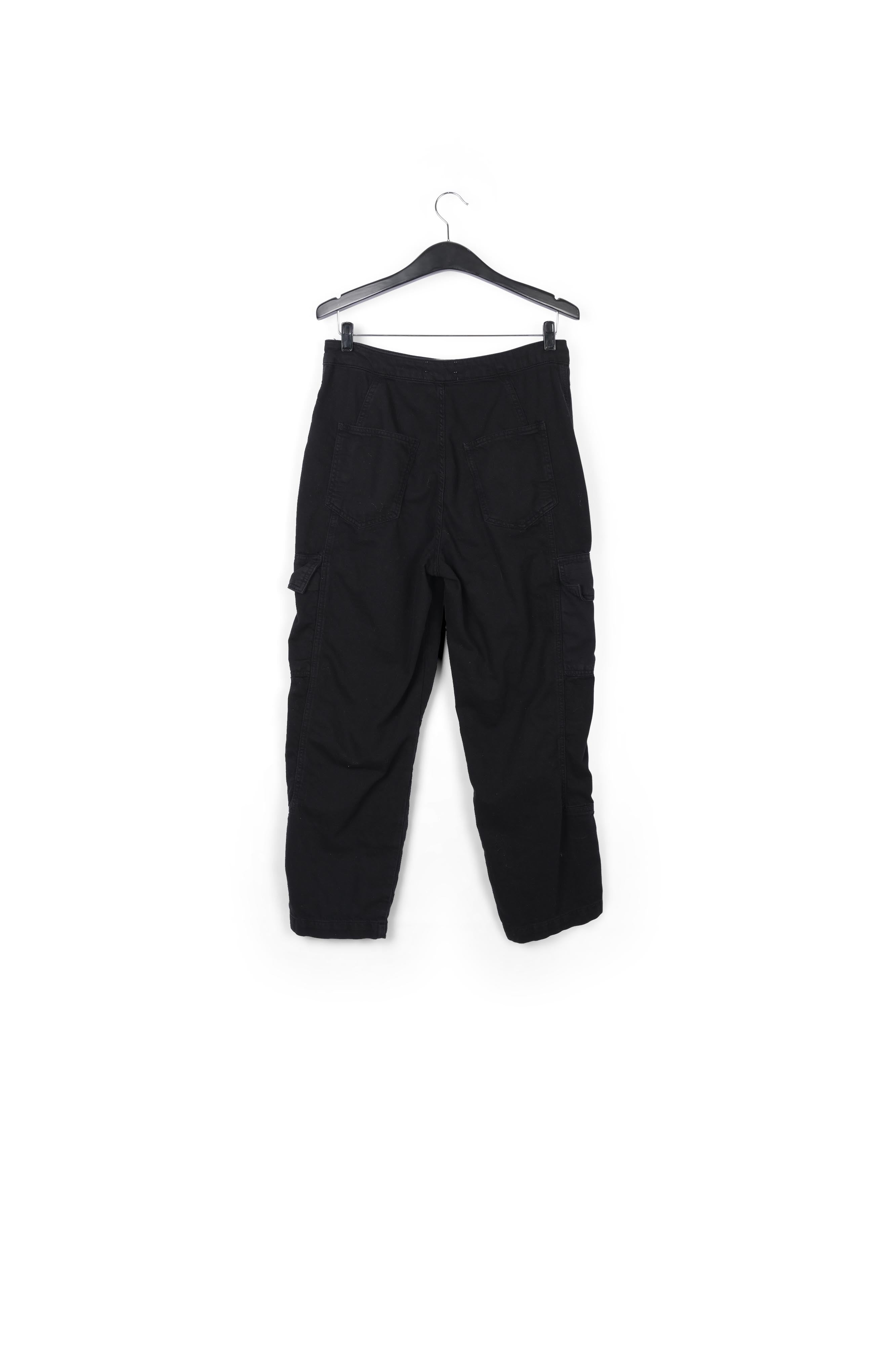 Zwarte cargojeans met rechte pijpen RE—SSENTIEL | Essentiel second hand