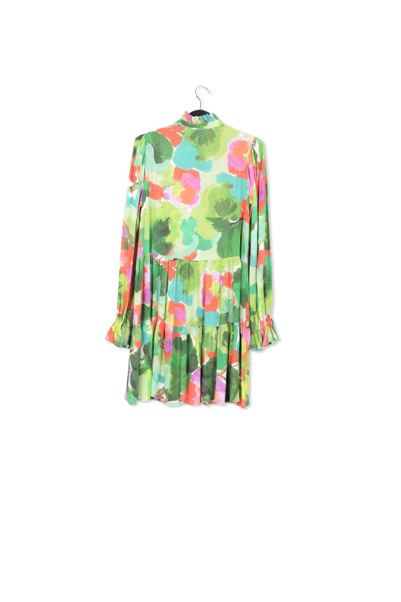 Green, red and purple watercolor-print mini dress RE—SSENTIEL | Essentiel second hand