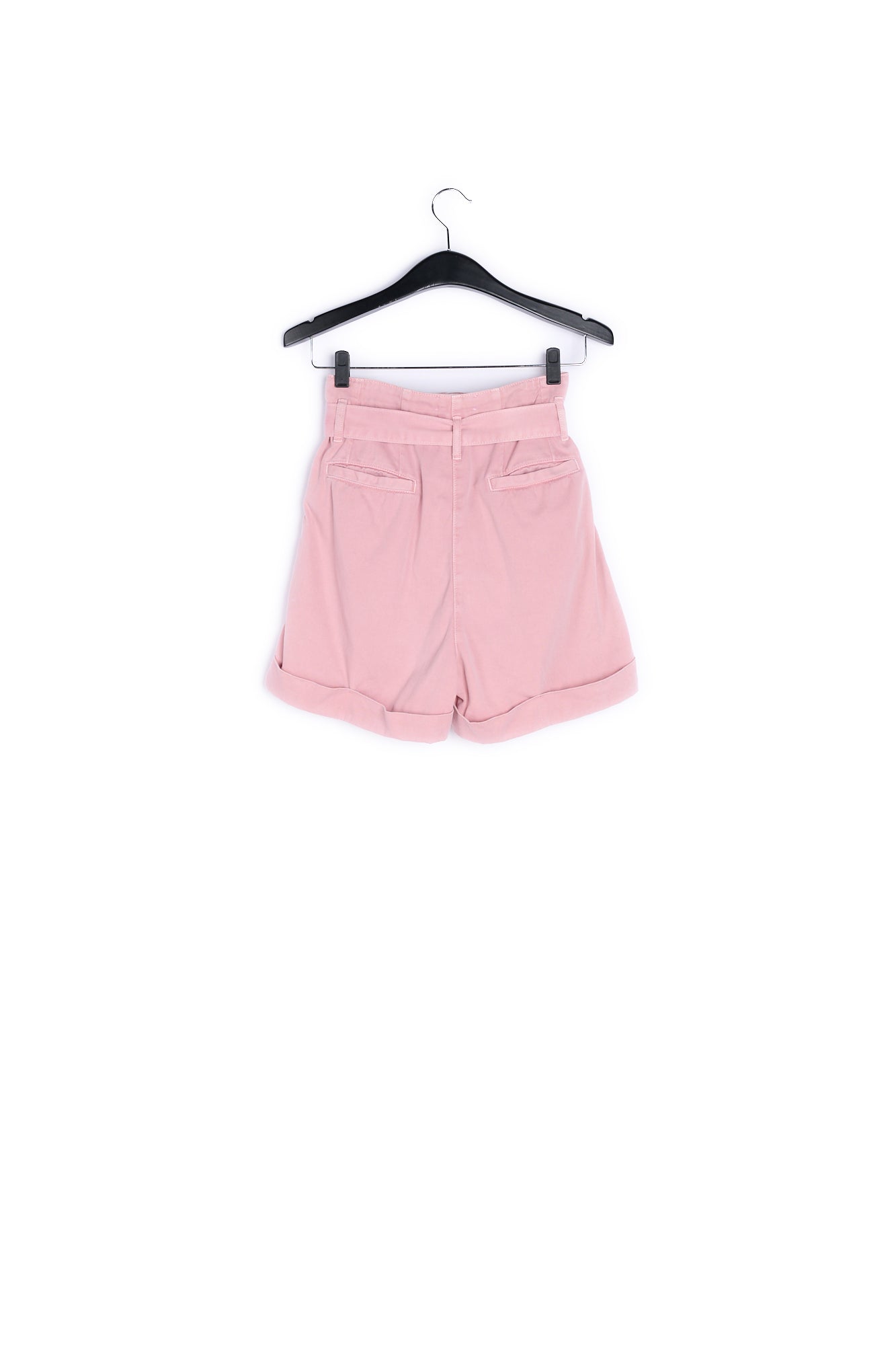Dusty pink belted denim shorts RE—SSENTIEL | Essentiel second hand